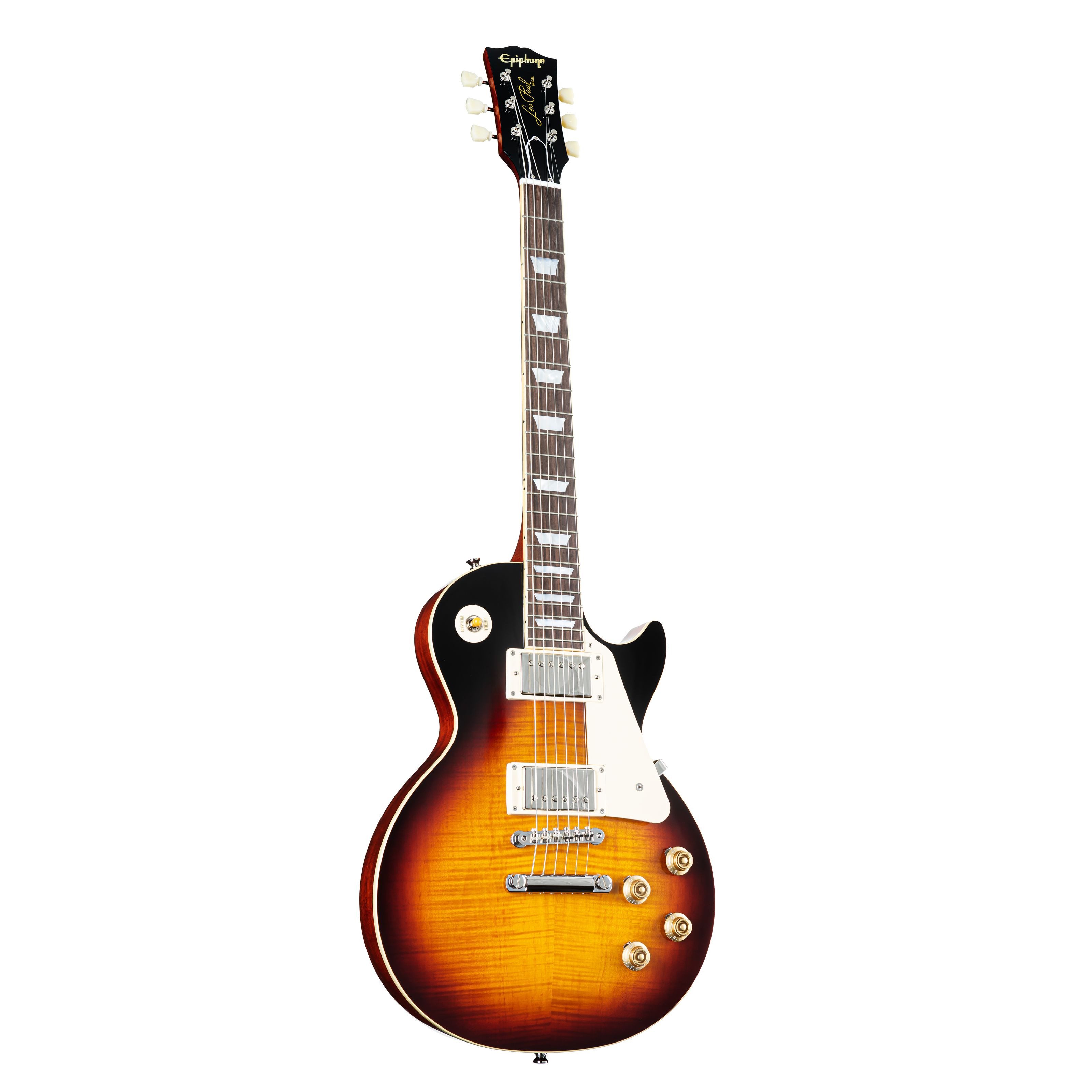 Epiphone E-Gitarre, E-Gitarren, Single Cut Modelle, 1959 Les Paul Standard Reissue Washed Bourbon Burst - Single Cut