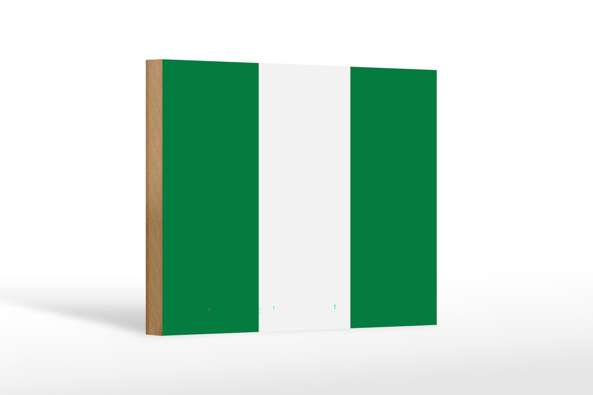 Femer GmbH Holzbild Flagge Nigerias 18x12 cm Flag of Nigeria, Flaggen (1 St), Glatte Holzfaserplatte (MDF), vorn beschichtet
