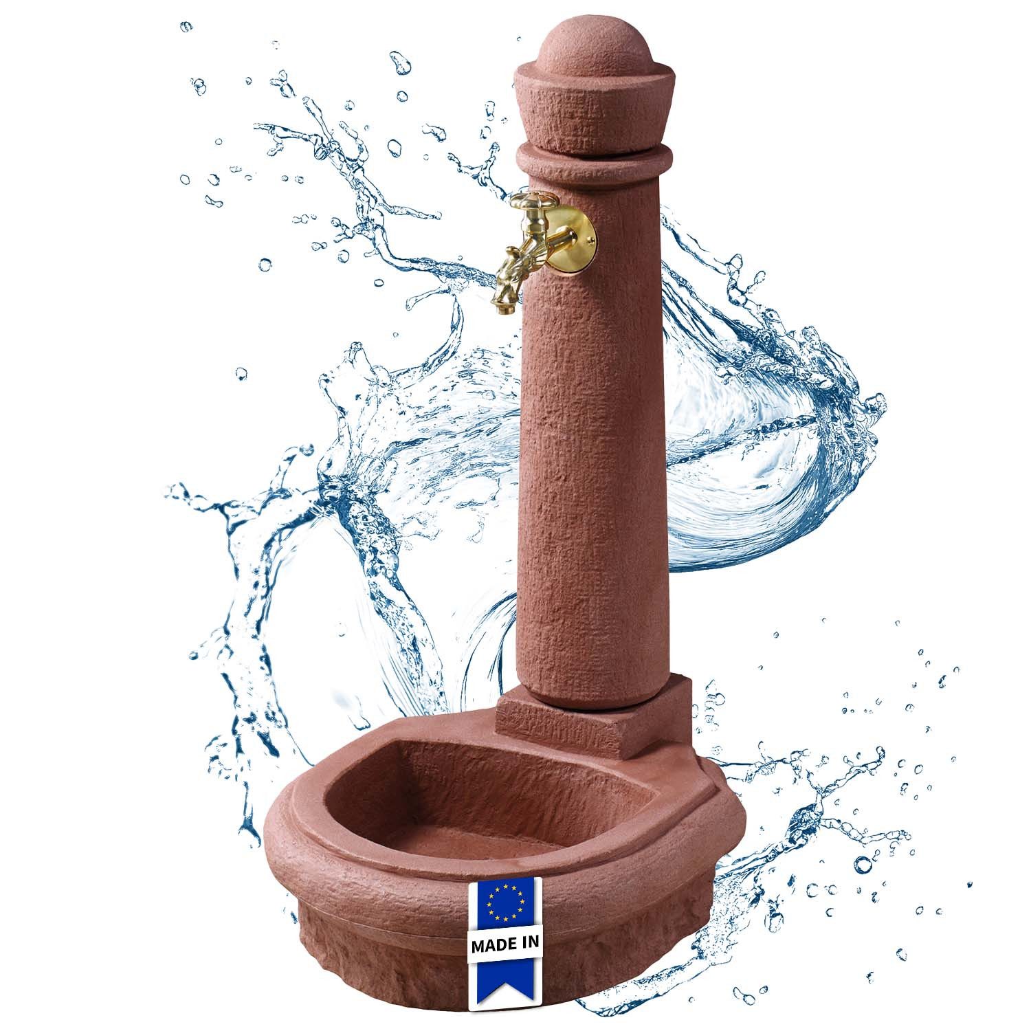 GARANTIA Regentonne VENEZIA Steinbrunnen stone inkl. Nostalgie-Auslaufhahn