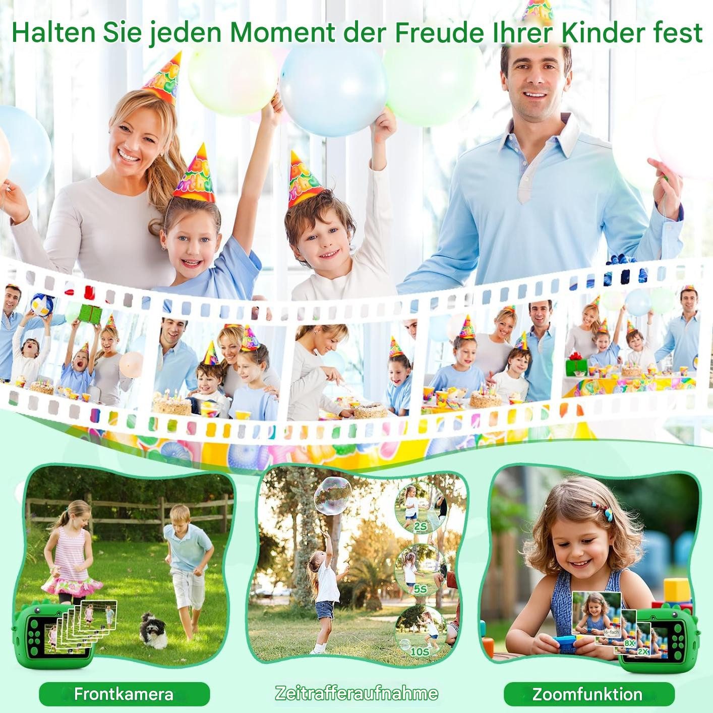 SinLaw Spielzeug-Kamera Kinderkamera, Sofortbildkamera, 2,4-Zoll-Digitalkamera, 1080P HD, Enthält 3 Rollen Druckerpapier.