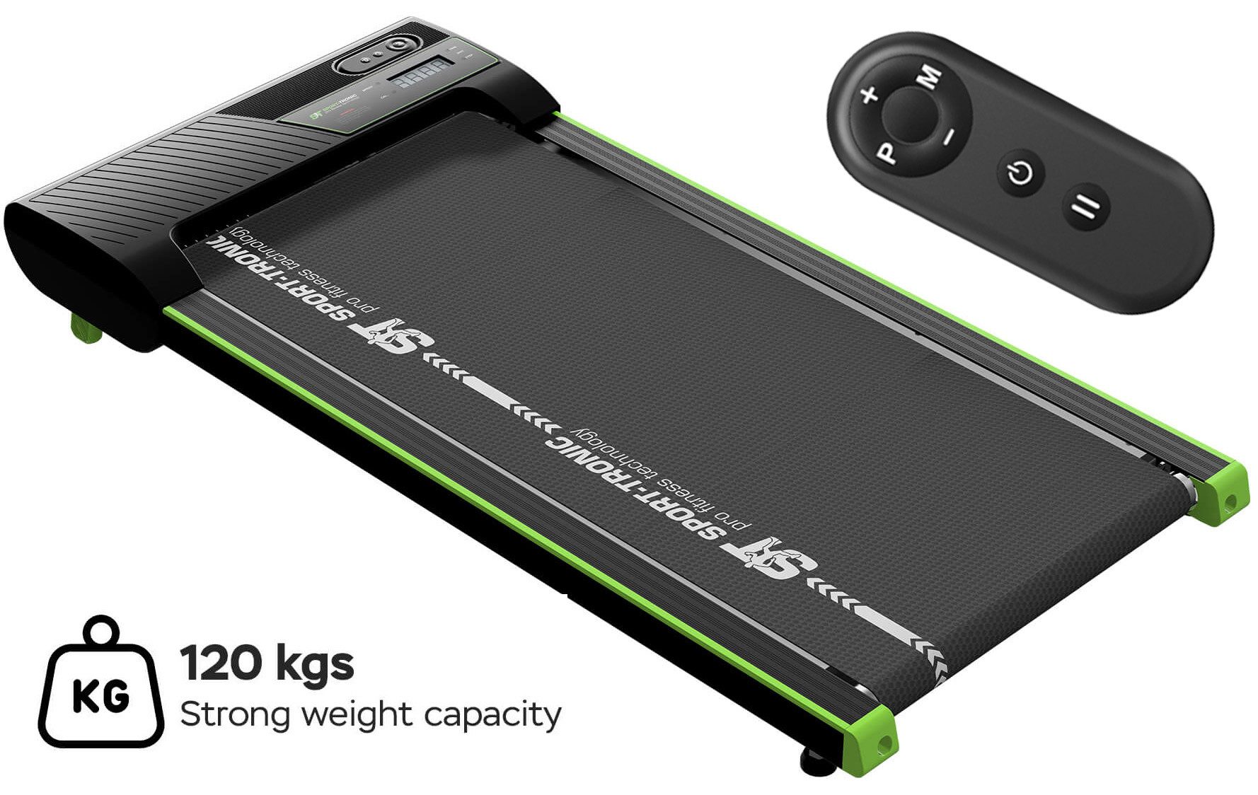 TurboTronic by Z-Line Laufband 6 km/h 2x Steigung 4 Programme Fernbedienung für Zuhause Walking Pad (1-6 km/h, 2,5 PS, 5-Schicht-Laufmatte), Ultraflacher Cardio Gehtrainer für Schreibtisch bis 120kg vollmontiert