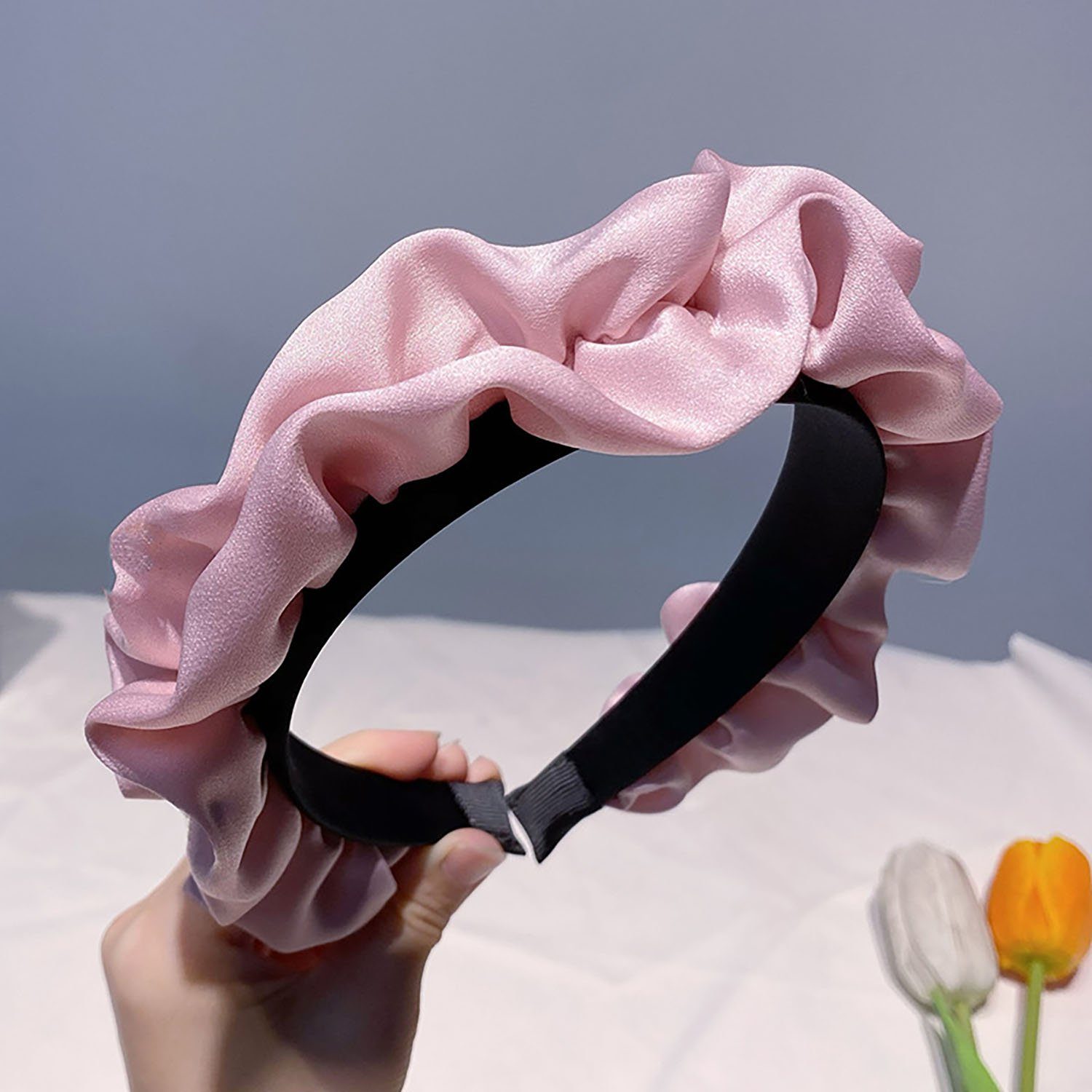 yozhiqu Haarband Gefaltetes Stirnband für Frauen, Sommer Gesicht waschen spezielle, rutschfeste hohe Stirnband Haarnadel, Verschiedene Farben verfügbar