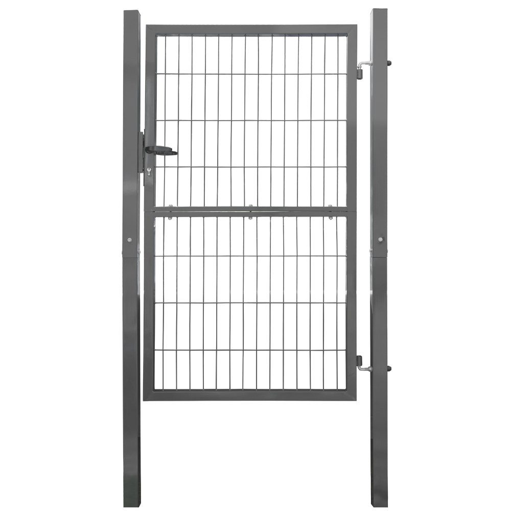 V2Aox Gartentor Gartentor Gartentür Zauntür Zauntor Pforte Anthrazit 160cm Quadratrohr
