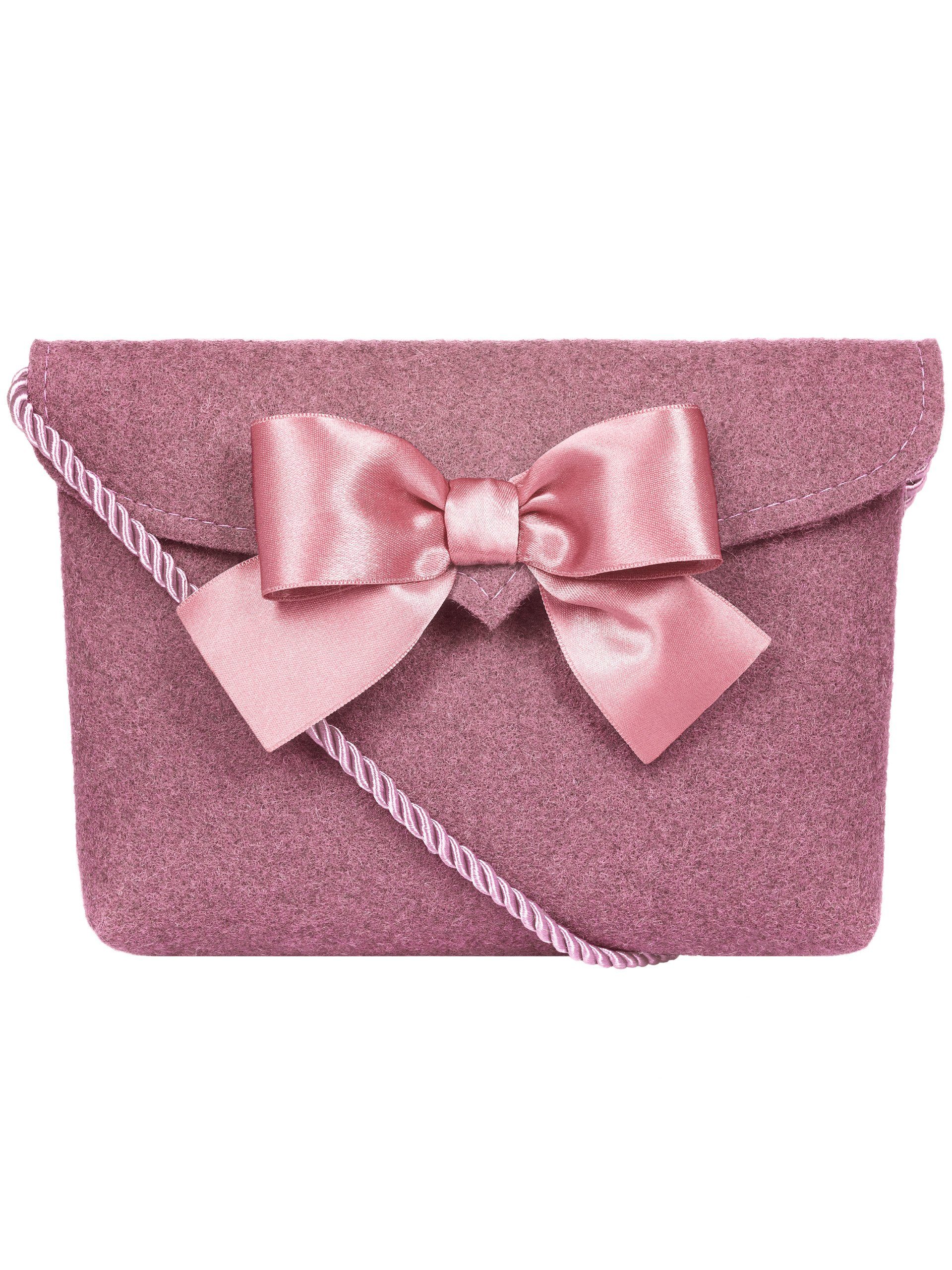 Almbock Trachtentasche Dirndltasche Lilly, handgemachte Wollfilztasche, altrosa