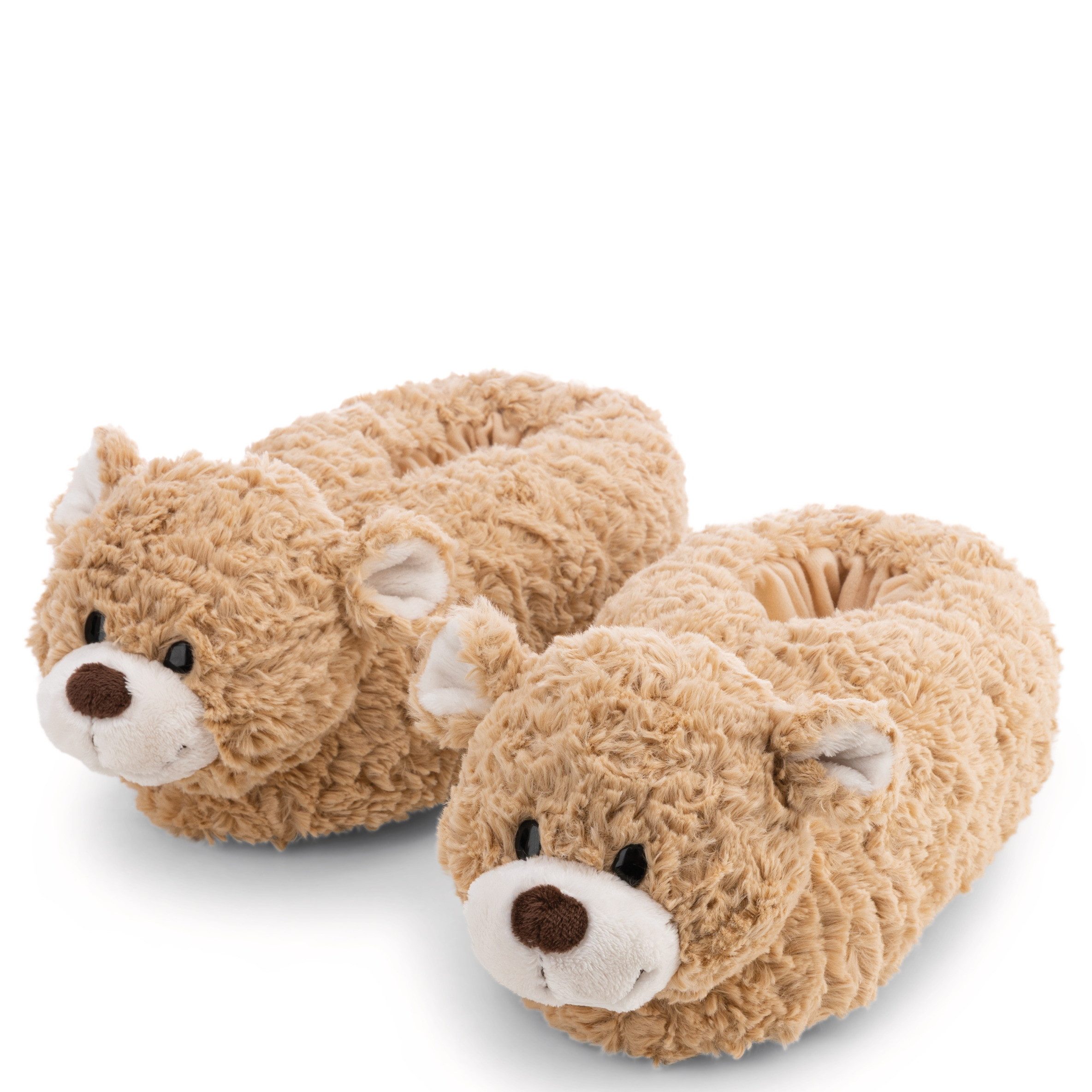 Kuscheltier Hausschuhe Bär Finni karamell Gr. 40 - 43 Plüschteddy Stoffschuhe