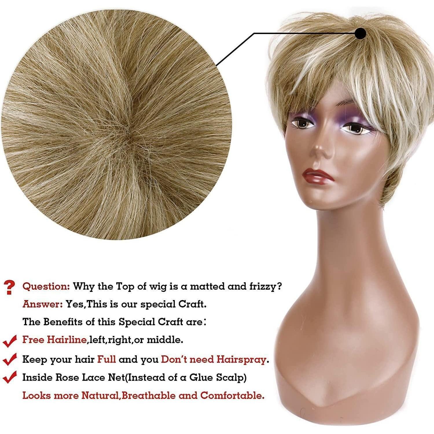 LuxusKollektion Kunsthaarperücke Perücke Pixie Kurzhaar Damen synthetisch blond braun Blonde