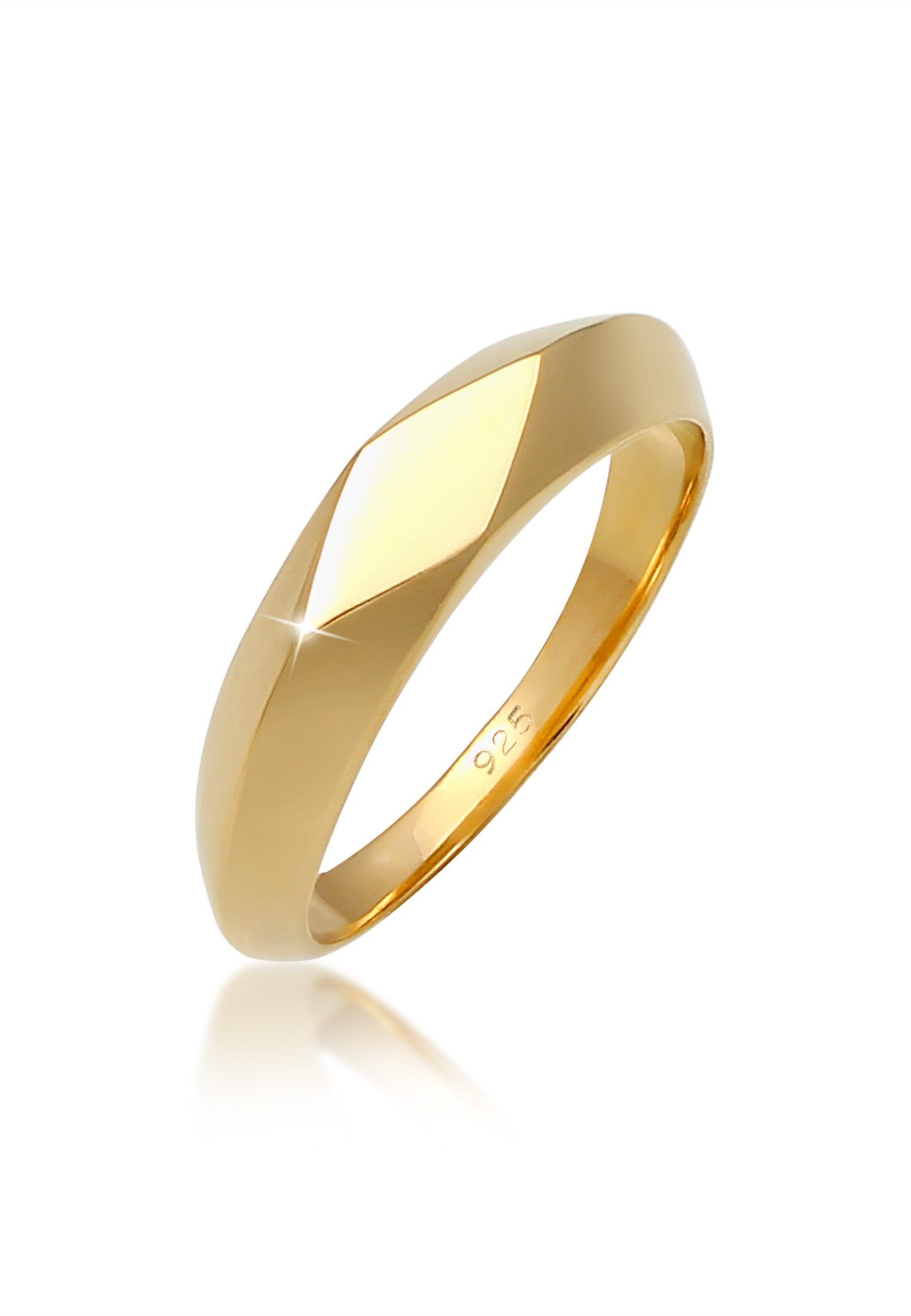 Elli Siegelring Kleiner Siegelring Raute Pinky Ring 925 Silber