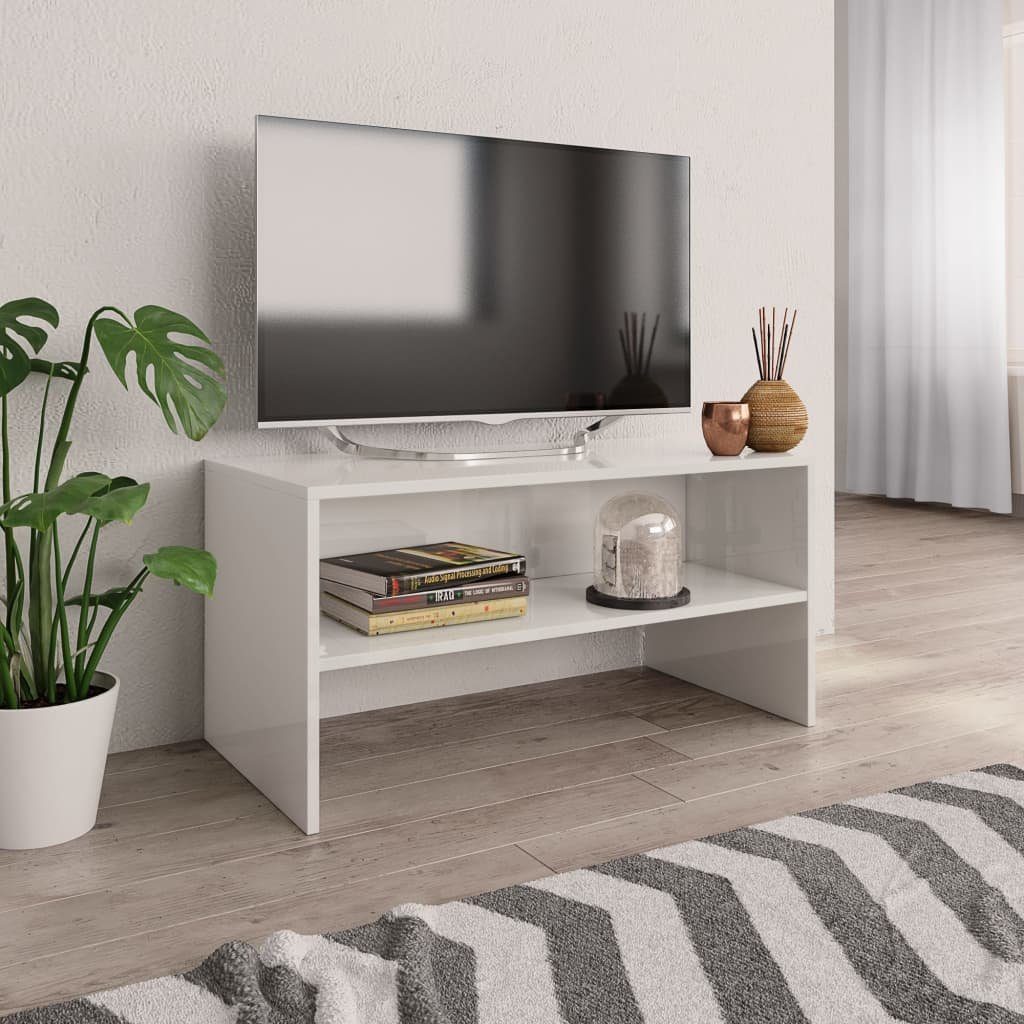 furnicato TV-Schrank Hochglanz-Weiß 80x40x40 Holzwerkstoff cm