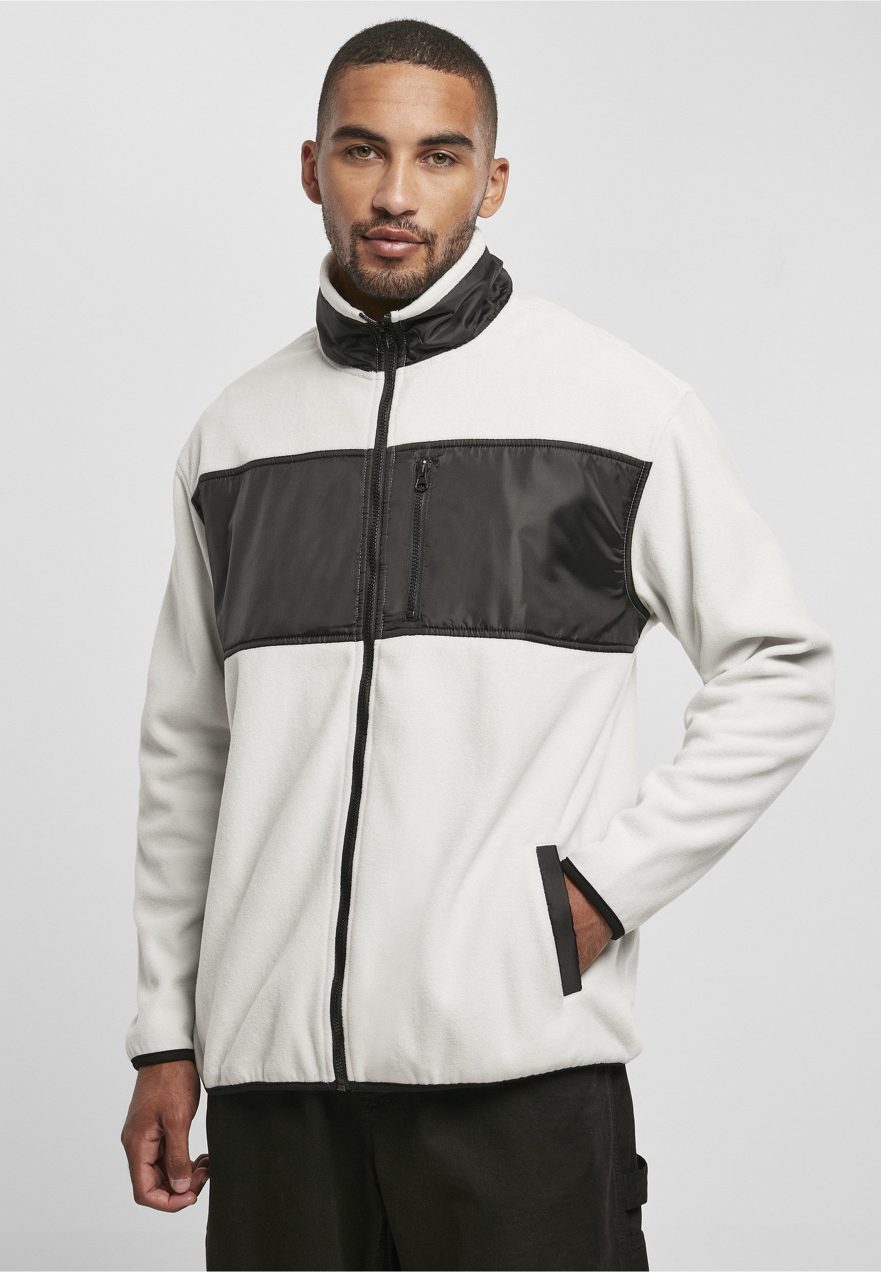 URBAN CLASSICS Fleecejacke Urban Classics Herren Patched Micro Fleece Jacket (1-St)