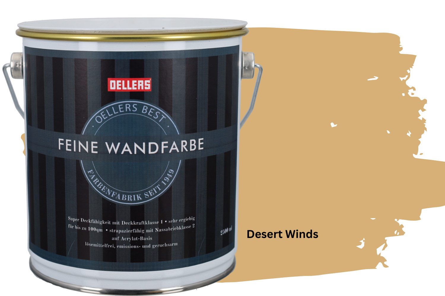 OELLERS Wandfarbe Premium, Feine Wandfarbe, 2,5 Liter Matt