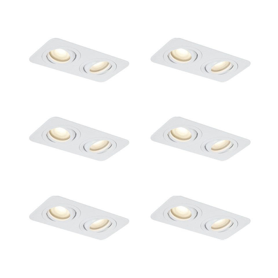 Qazqa LED Einbaustrahler Alberto, QAZQA Einbau­leuchte, Weiß, Aluminium, Modern