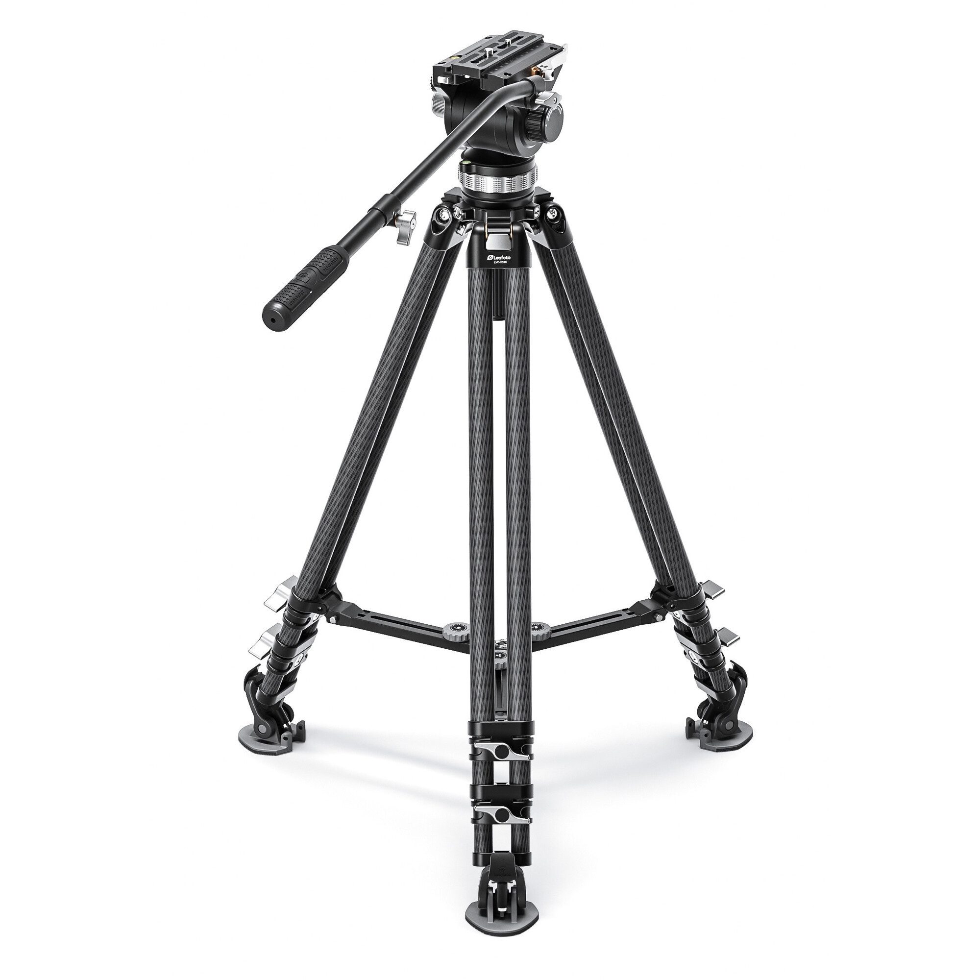 Leofoto Carbon-Dreibeinstativ LVC-253C Doppelrohr + Videoneiger BV-20 Kamerastativ
