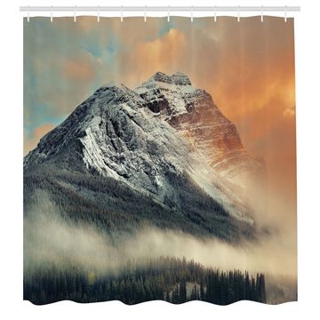 Abakuhaus Duschvorhang Moderner Digitaldruck mit 12 Haken auf Stoff Wasser Resistent Breite 175 cm, Höhe 180 cm, Berge Snowy Peak Mountain
