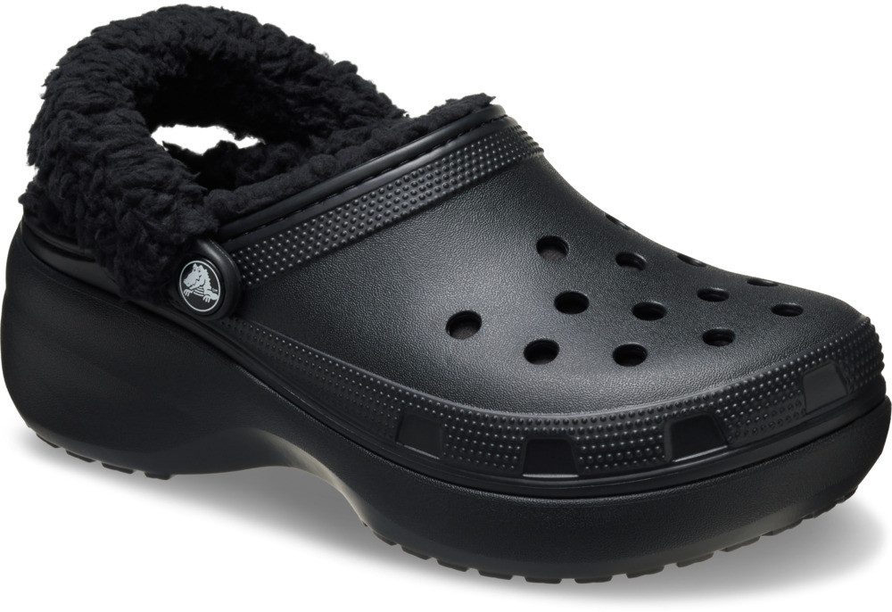 Crocs Lined Fuzz Strap Clog Schlupfschuh, Hausschuh mit rutschhemmender Laufsohle