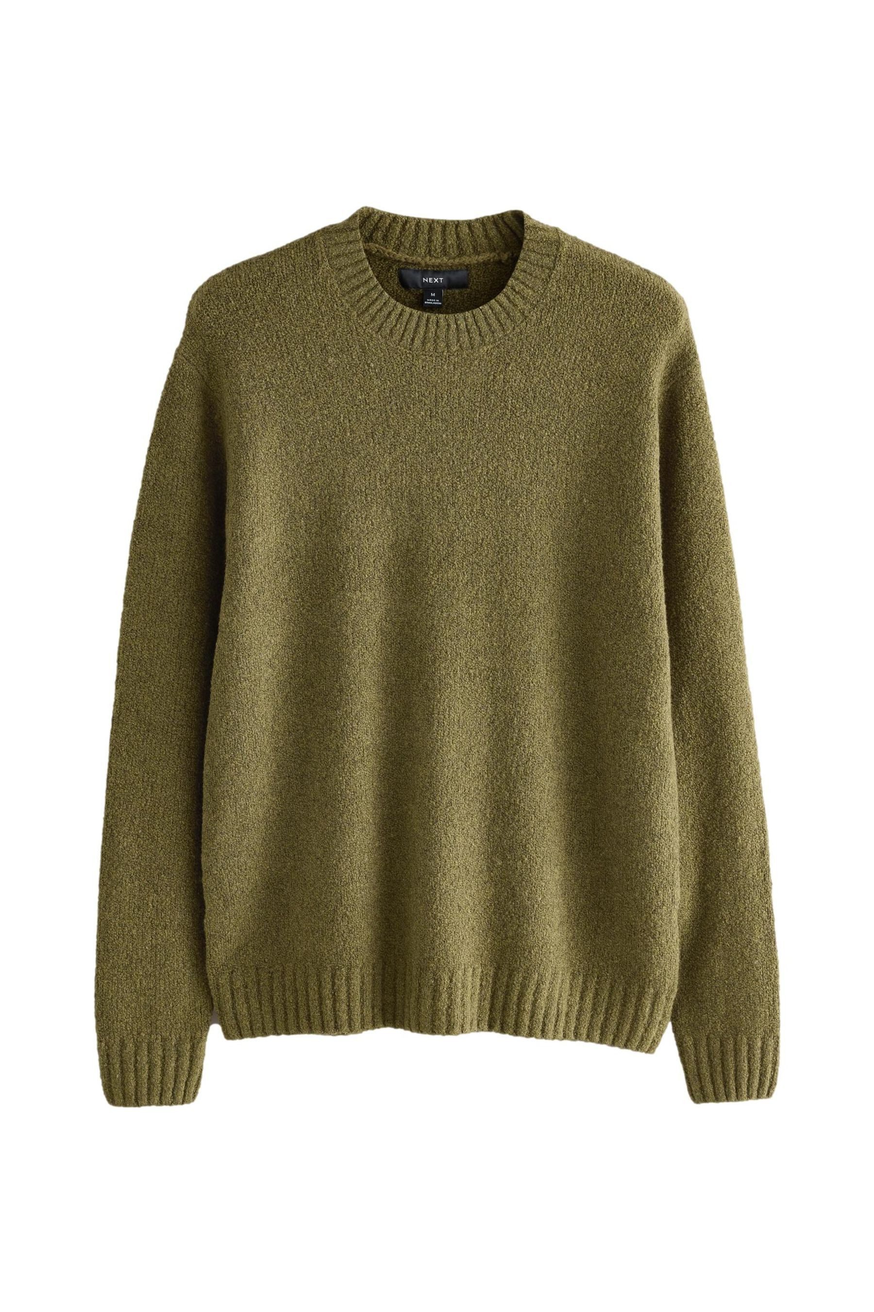 Rundhalspullover Regular Fit Bouclè-Pullover mit Wolle