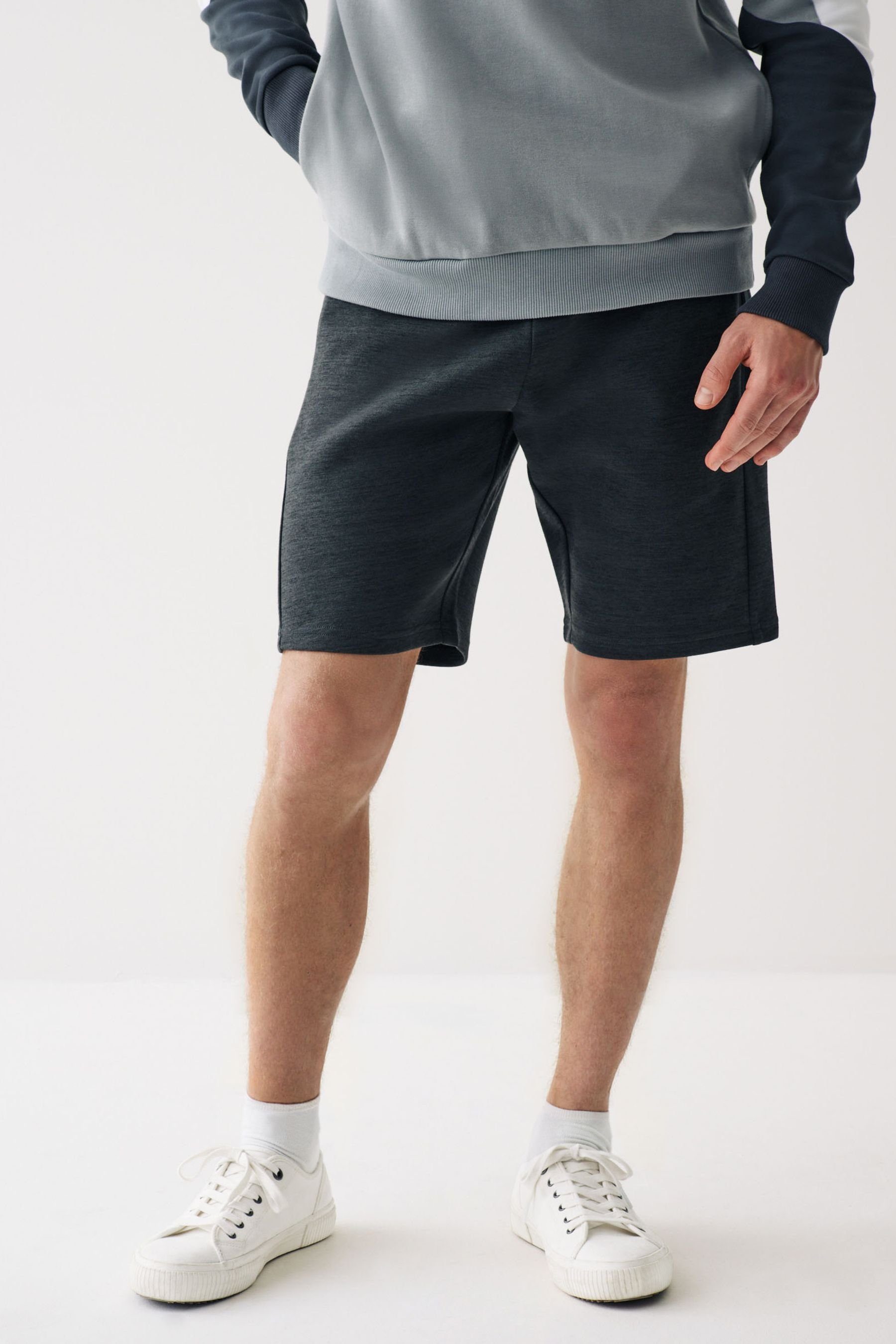 Next Charcoal Grey Sweatshorts mit (1-tlg) Jersey-Shorts Reißverschlusstaschen