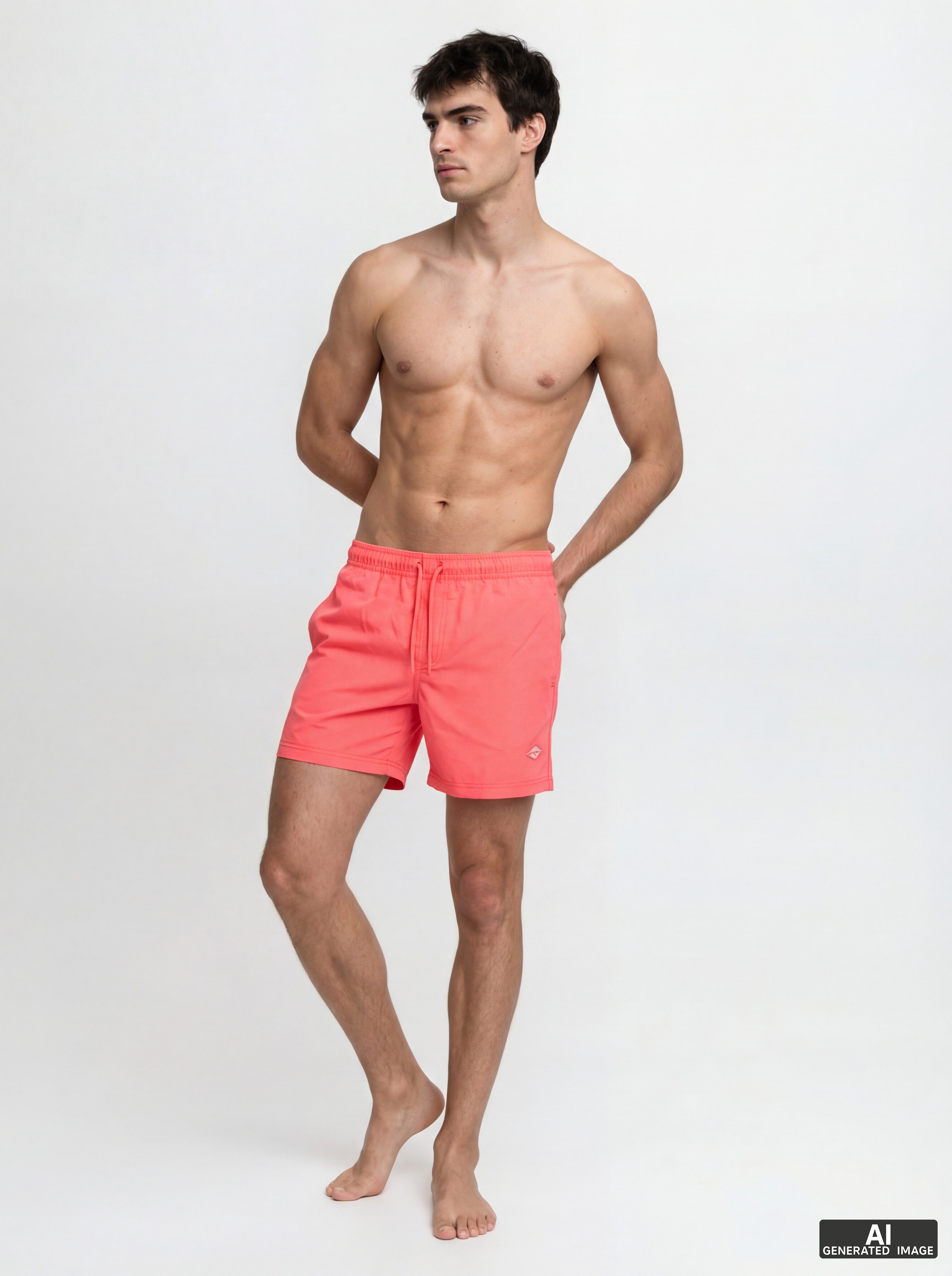 Jack & Jones Badeshorts JPSTMAUI TROPIC SOLID SWIM SHORTS SN Kunstfaser, normal geschnitten