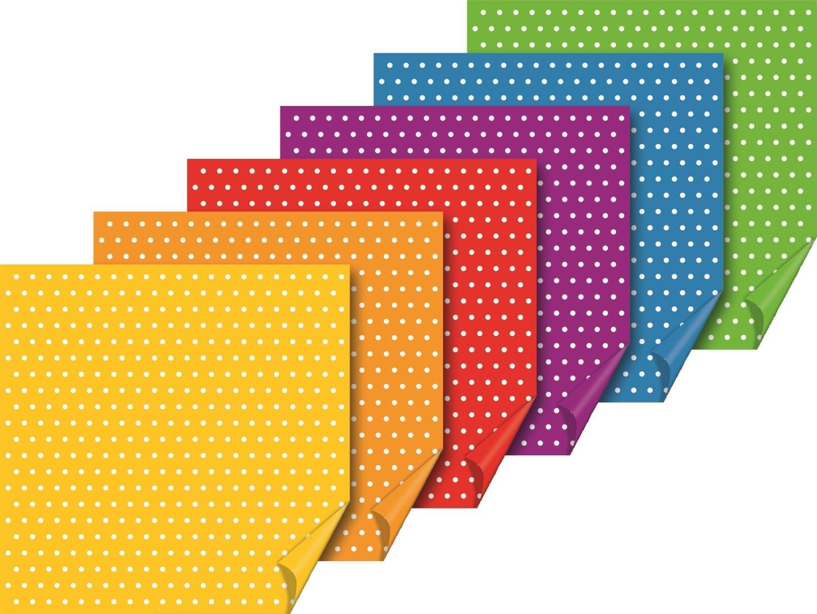 Heyda Designpapier Heyda 204875562 Faltblätter "Punkte" 20 x 20 cm