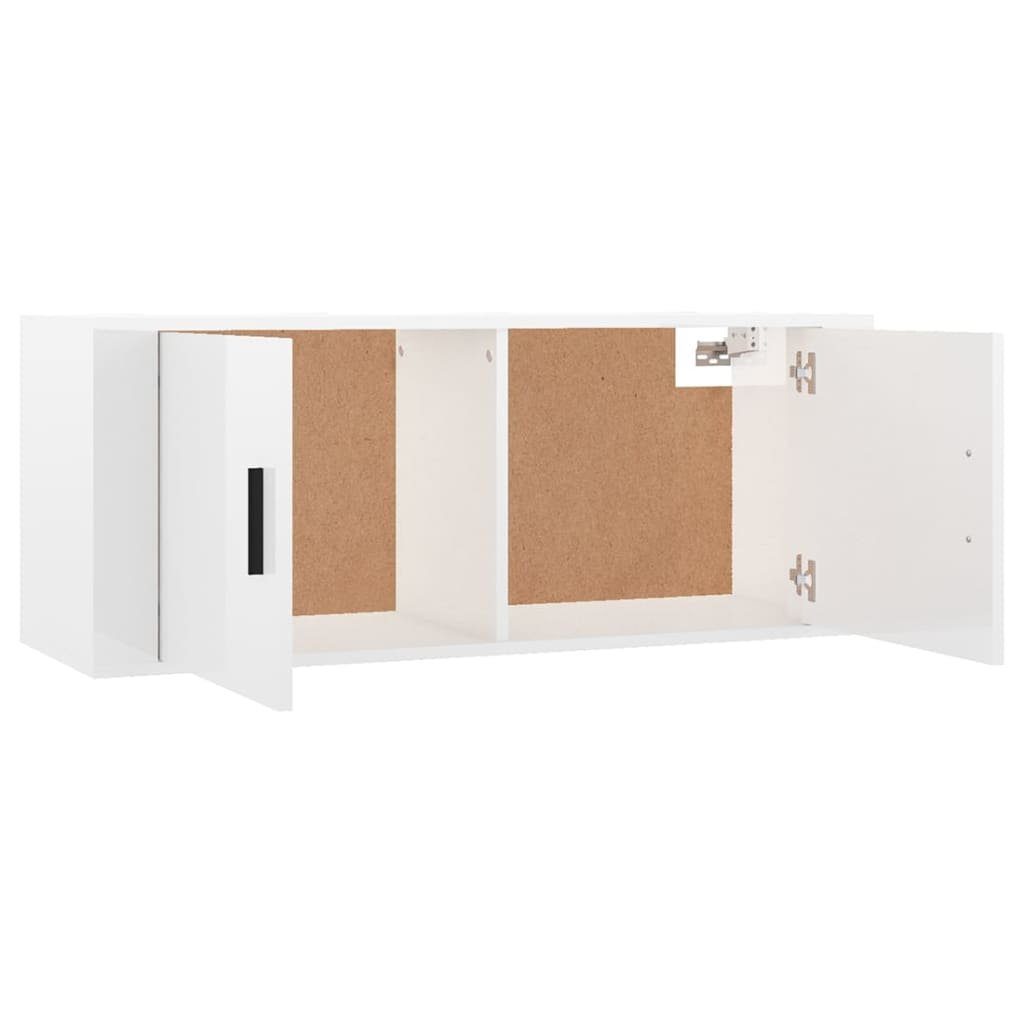 Hochglanz-Weiß TV-Wandschrank TV-Schrank 100x34,5x40 cm furnicato