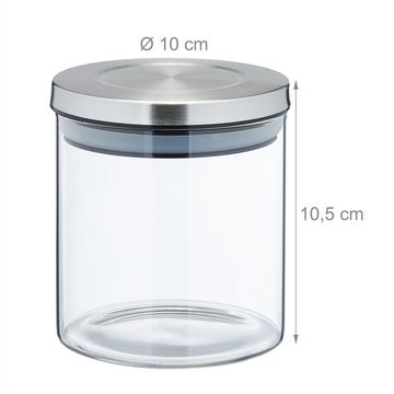 relaxdays Vorratsglas Vorratsgläser 500 ml im 9er Set, Glas