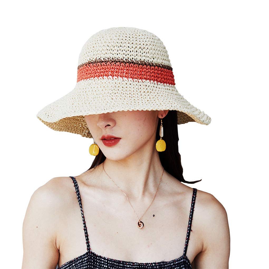Coonoor Strohhut Damen-Sommer-Sonnenhut, faltbarer Outdoor-Strohhut Strandh günstig online kaufen