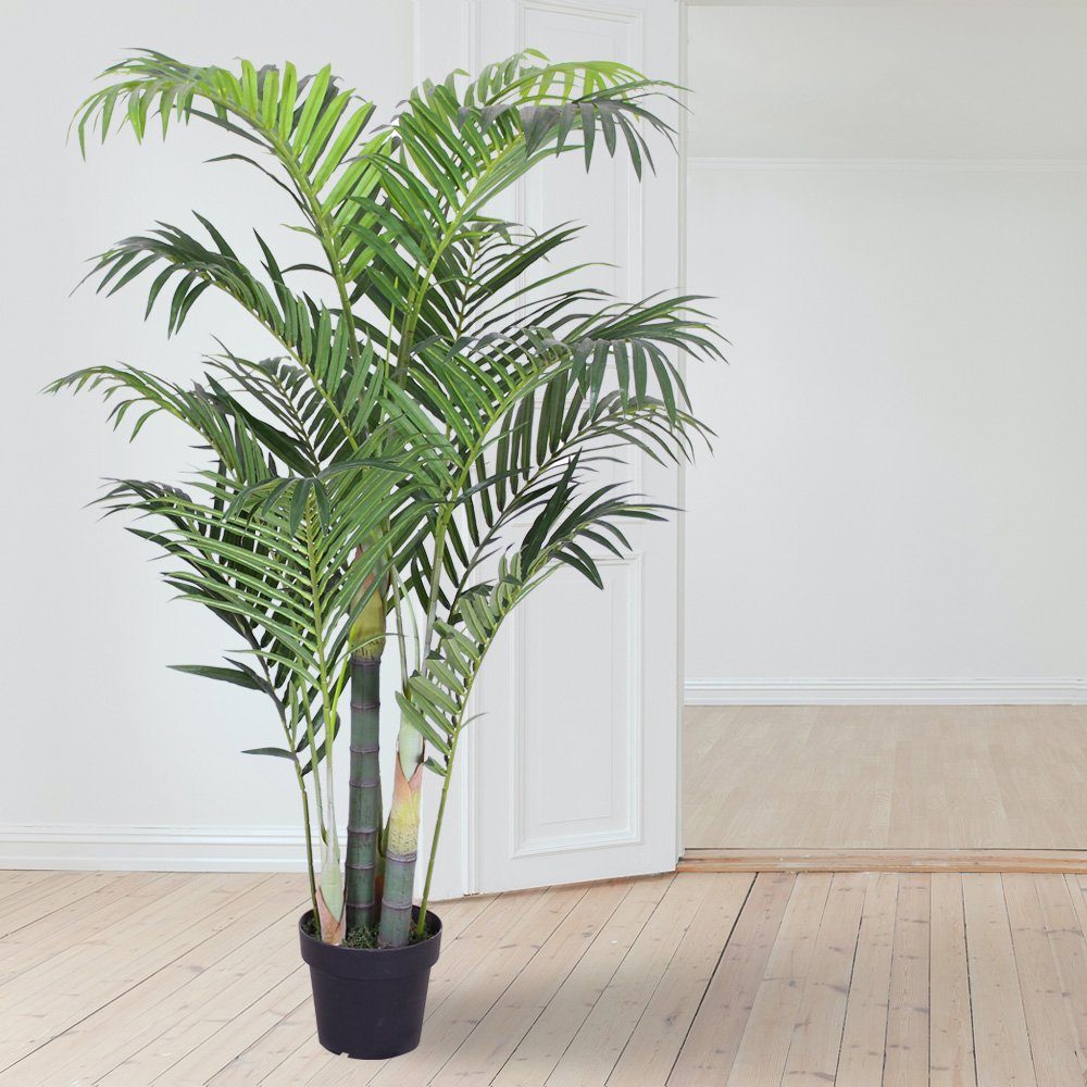 cm Pflanze Arekapalme Kunstpflanze Kunstpalme 135cm, Künstliche 135 Palme Decovego, Höhe Palmenbaum