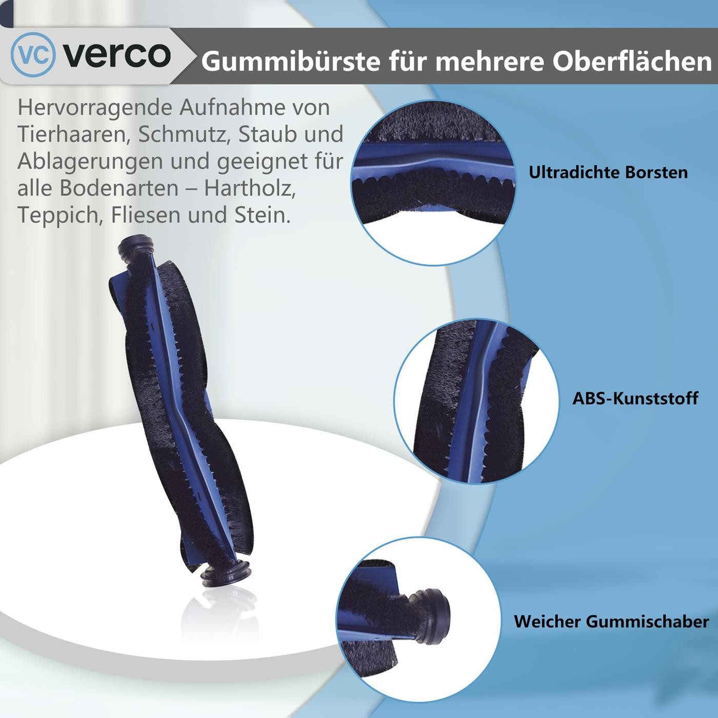 VERCO Reinigungsbürsten-Set Reinigungskit für Eufy, X10 Pro Omni, (18-tlg), Ersatz Teile Set Wartungskit Filter Seitenbürste Zubehör Bürste