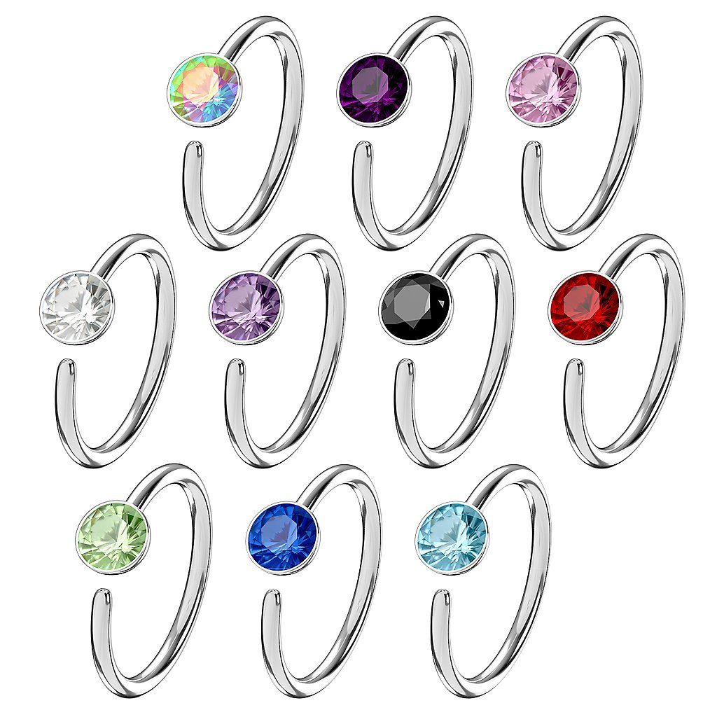 Taffstyle Nasenpiercing Piercing Ring Schild Clicker günstig online kaufen