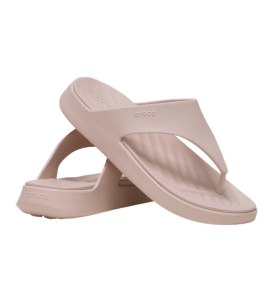 Crocs Zehensandale Getaway Triangle Flip rosa - Damen Badeschuh