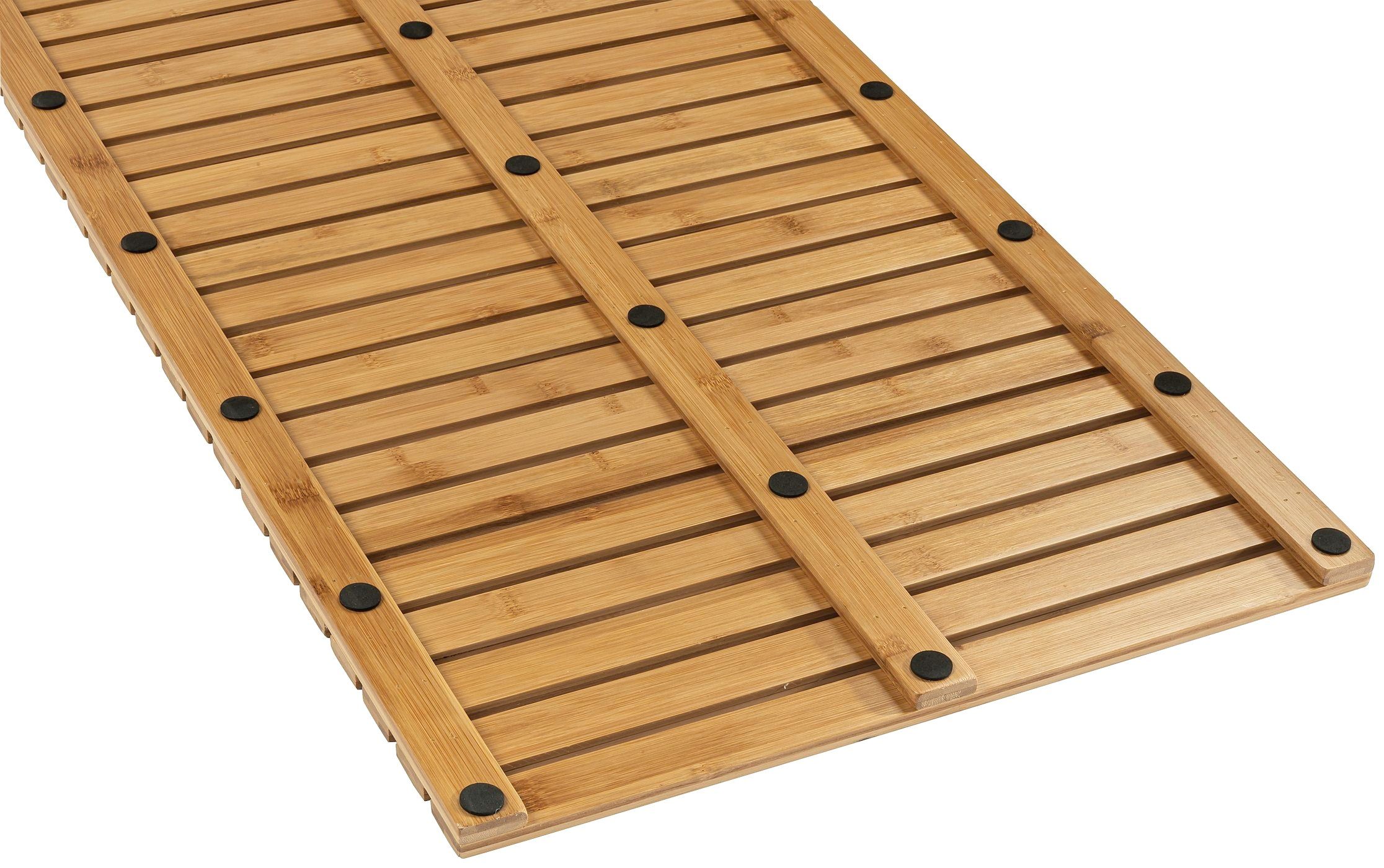WENKO Saunabodenrost, Höhe 23 mm, Bambus, rechteckig, Bambus, 50 x 100 cm