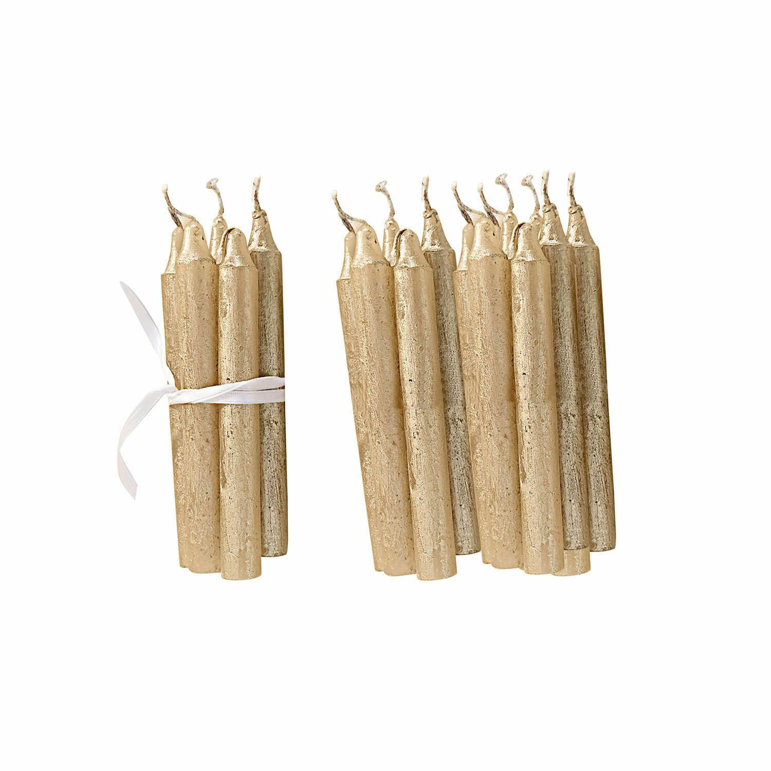 Mirabeau Stumpenkerze Kerze 20er Set Noufa gold (20er Set, 20er Set), none