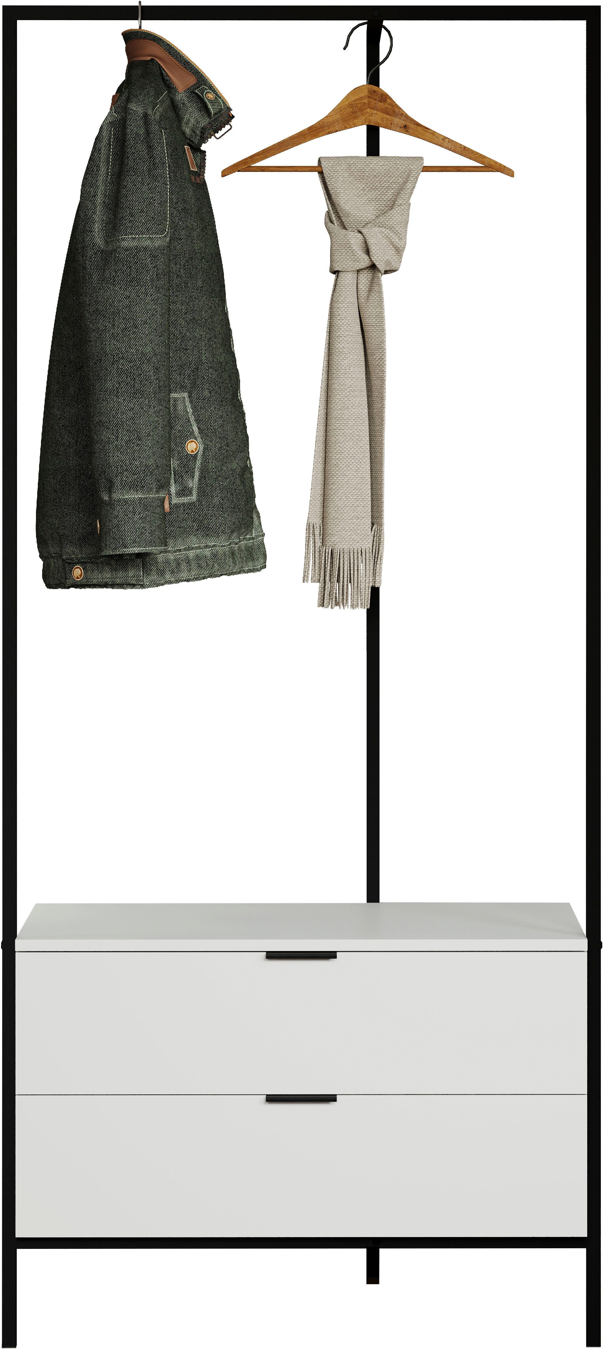 Home affaire Garderobenschrank Innsbruck (1-St) Garderobe mit Kleiderstange & 2 Schubladen - (B/T/H) 85/47/190 cm