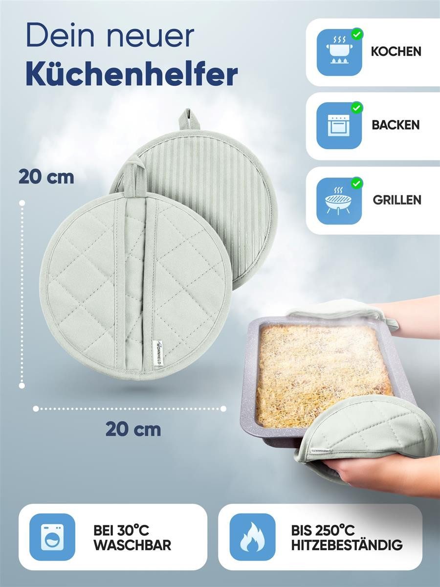 Wohnheld Topflappen Topflappen & Ofenhandschuhe 2er Set hitzebeständig 250° günstig online kaufen