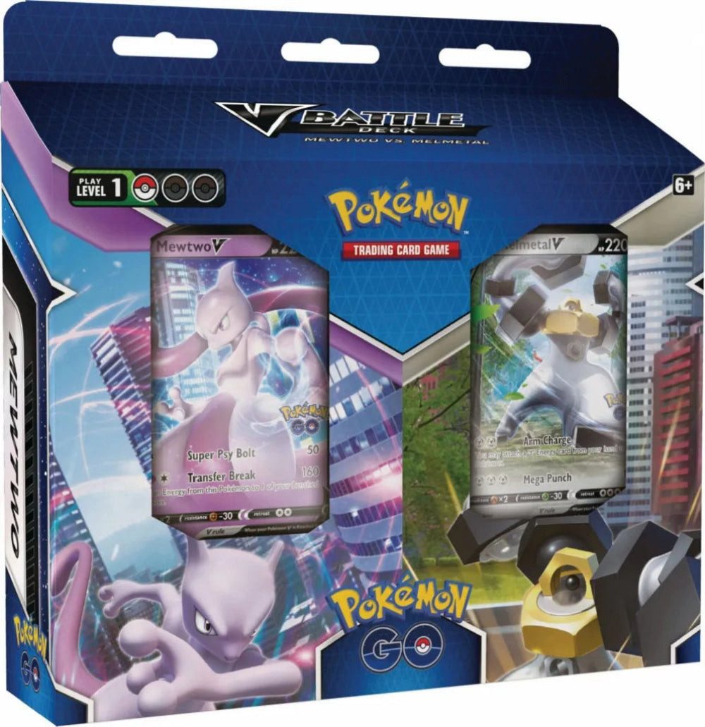 The Pokémon Company International Spiel Pokemon GO - V Battle Deck - Mewtwo vs. Melmetal - Deutsch