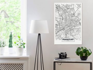 Artgeist Wandbild Map of Frankfurt (1 Part) Vertical