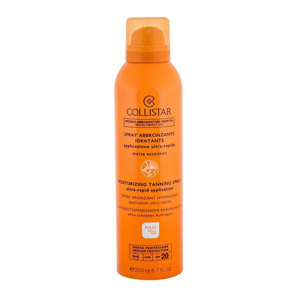 COLLISTAR Selbstbräunungscreme Moisturizing Tanning Spray SPF20 - 200 ml, Packung, 1-tlg., Selbstbräunungscreme, 200 ml Selbstbräuner Produkt
