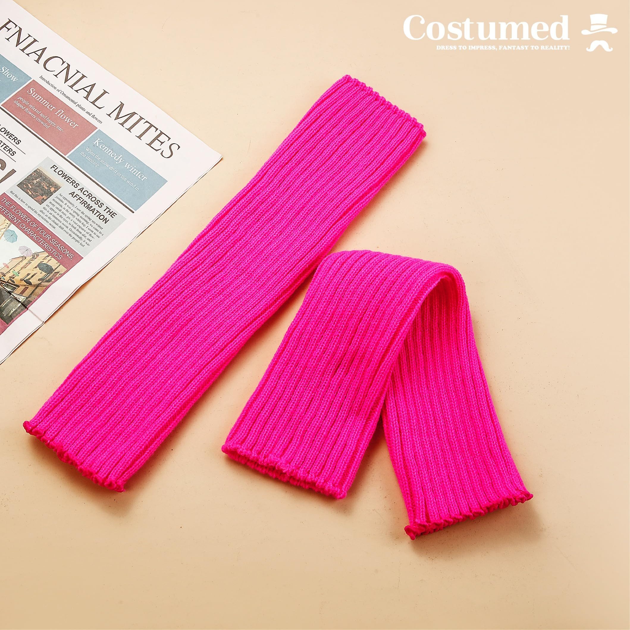 Costumed Kostüm Neonfarbene Strümpfe – Auffälliges Kostümaccessoire für Retro-Looks