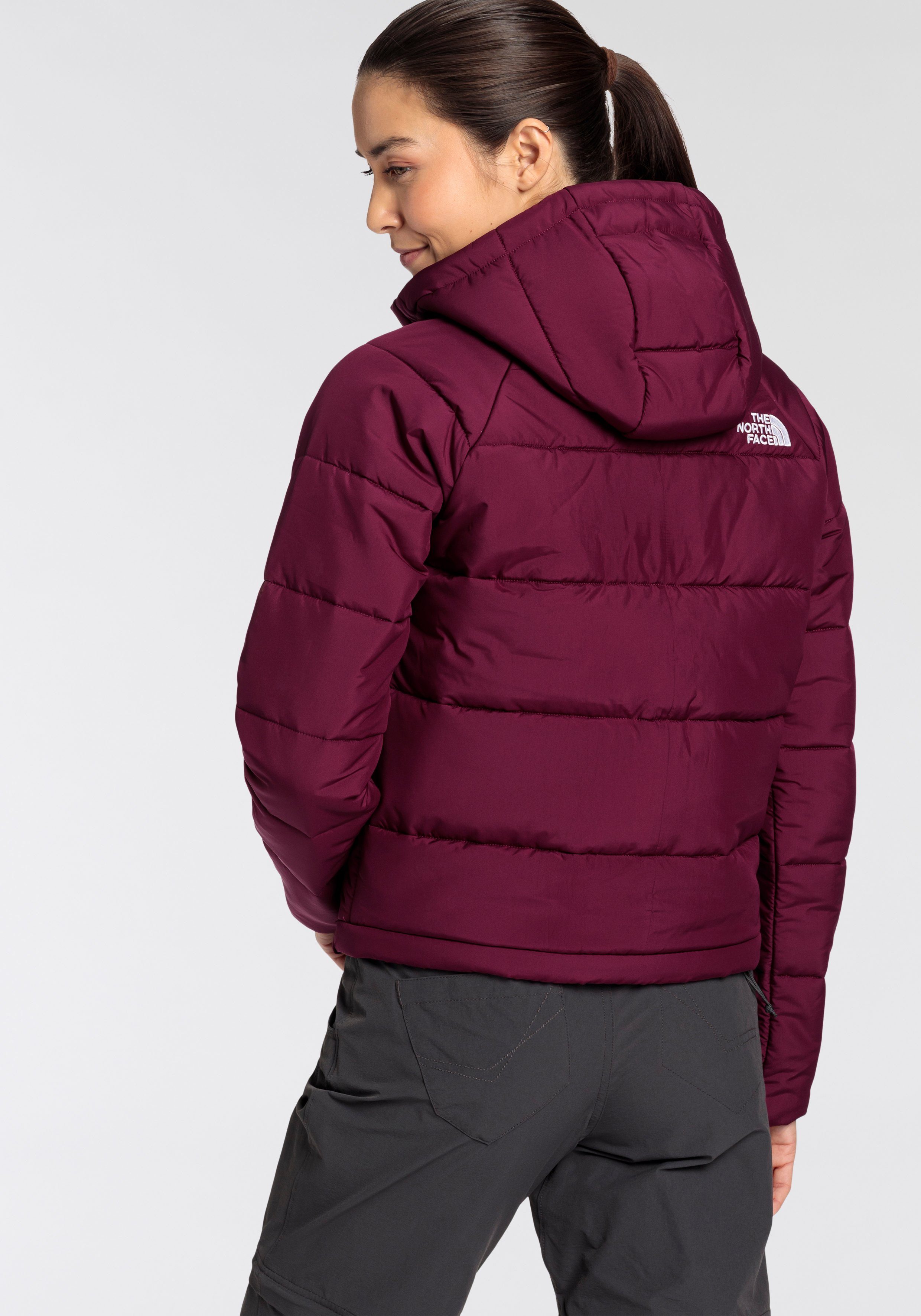 The North Face Funktionsjacke W SYNTHETIC mit HYALITE HOODIE red Logodruck