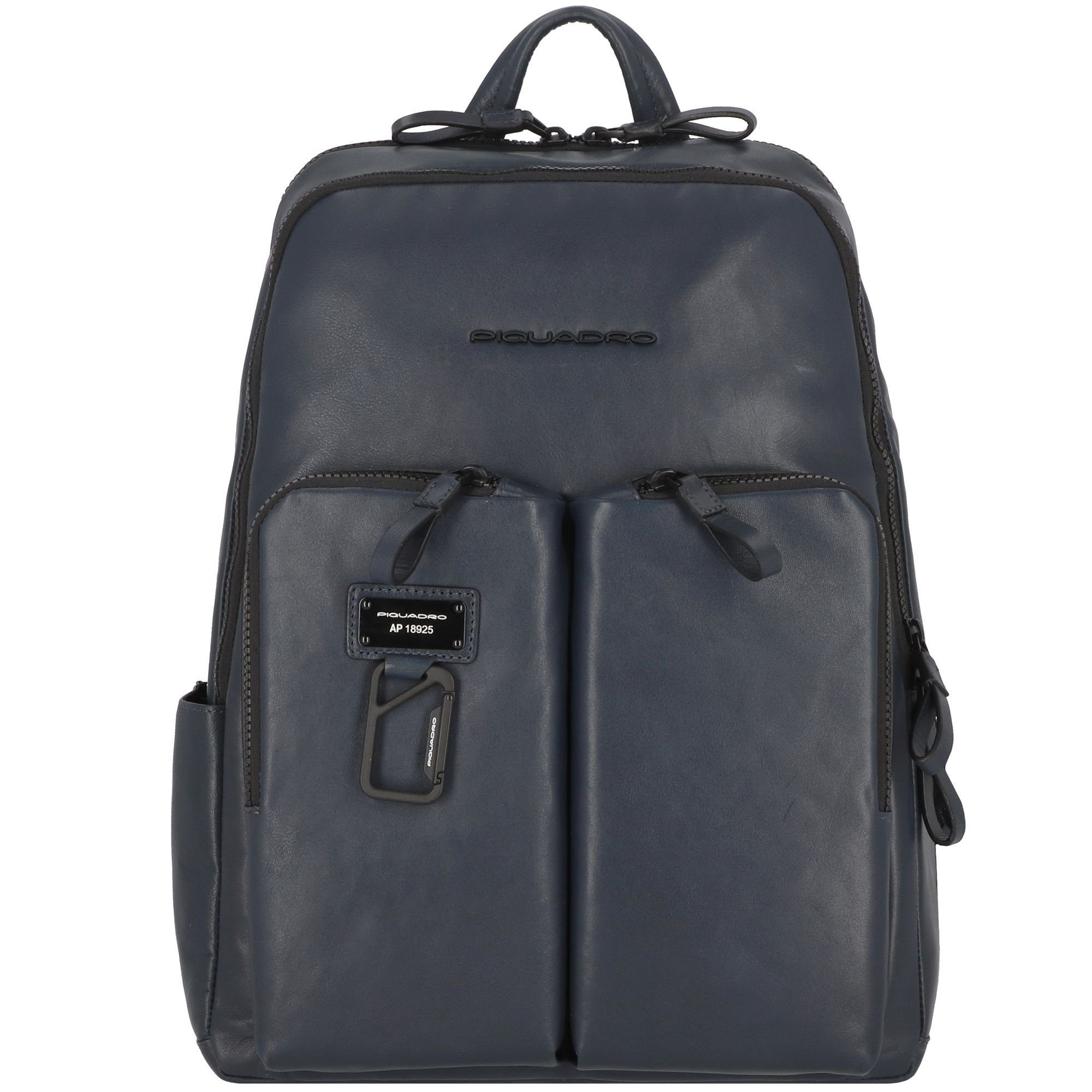 Piquadro Laptoprucksack Harper, Leder night blue