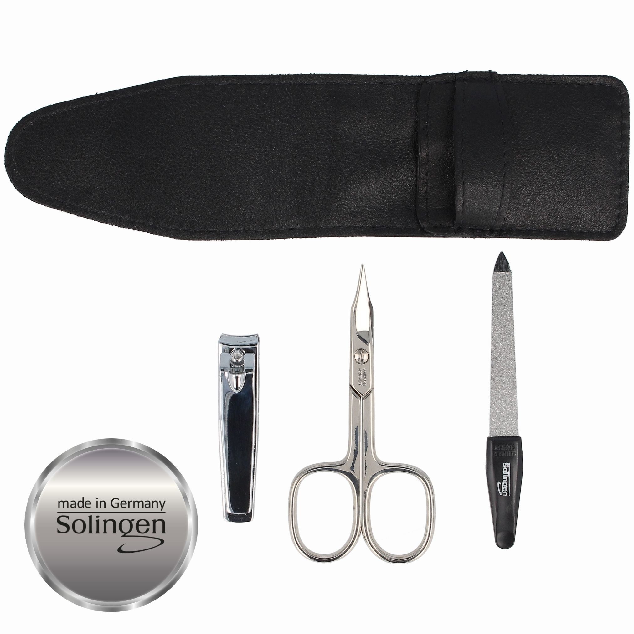 PARSA Beauty Maniküre-Etui Professional Profi-Maniküre-Set, 3-teilig, in Nappaleder