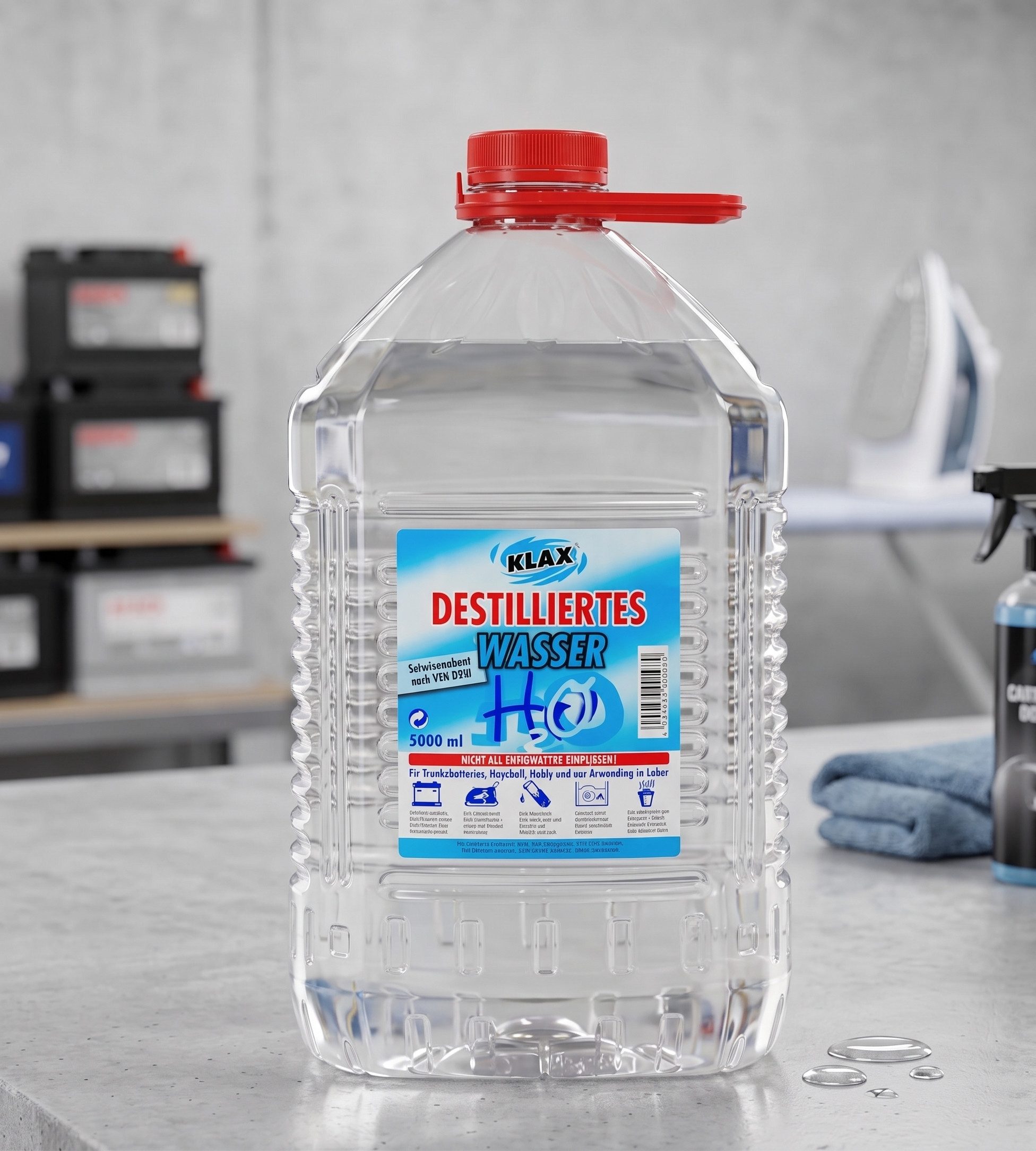 KLAX Destilliertes Wasser KLAX Wasser destilliert 5l Einweg-Kanister