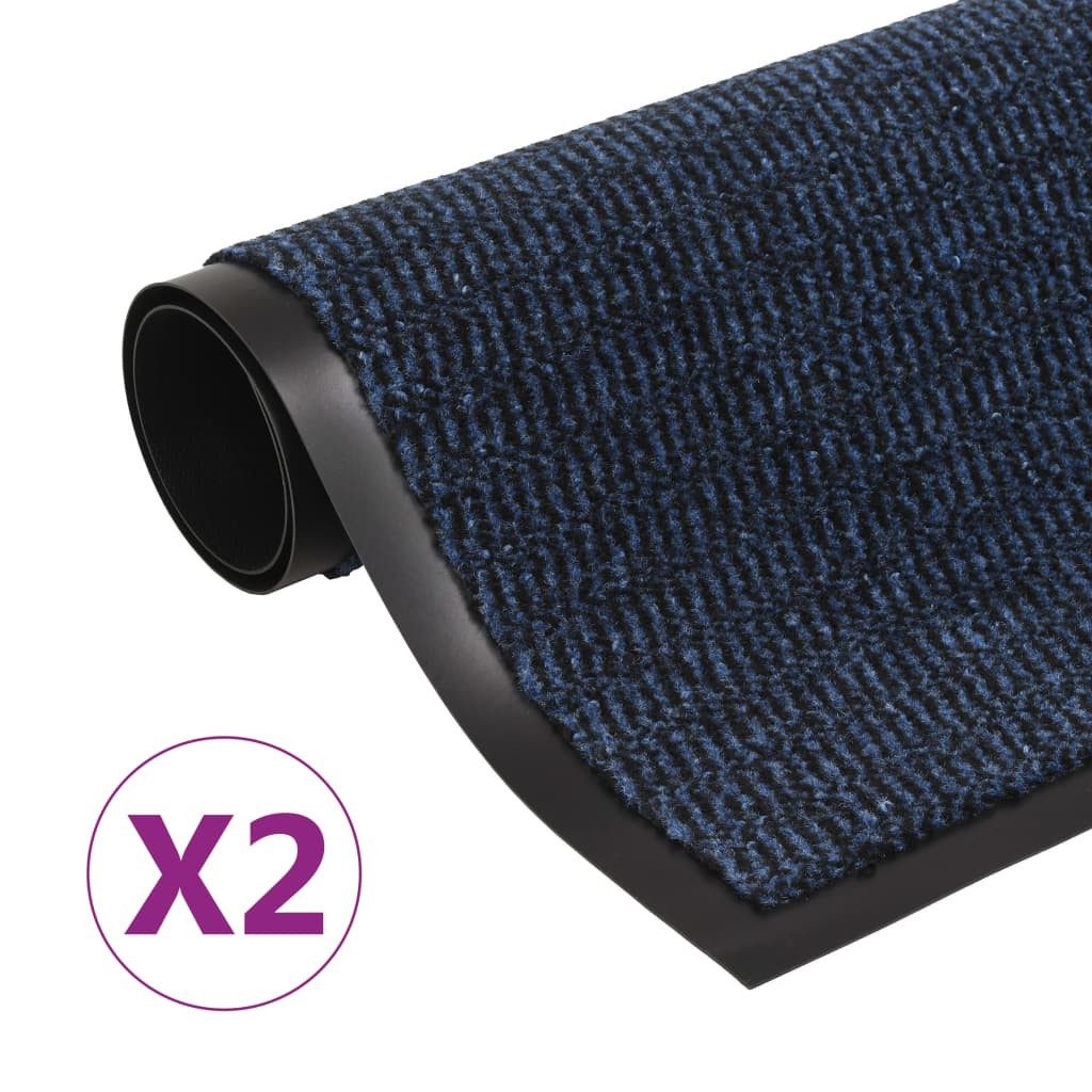 vidaXL Fußmatte 90 x 150 cm Türmatte Fußmatte Schmutzfangmatten 2 Stk Rechteckig Getuf, Rechteck, Höhe: 150 mm
