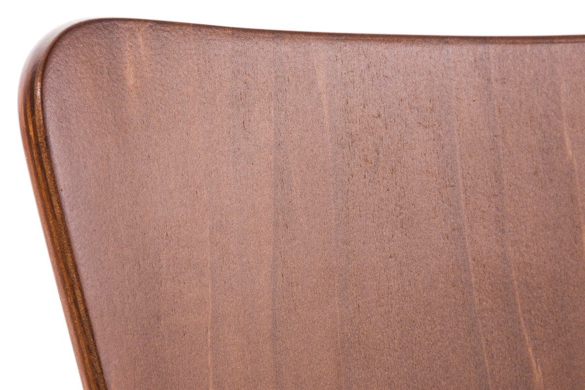 Jaron - braun Holz - chrom Messestuhl), Sitzfläche: Metall geformter Warteraumstuhl - mit Sitzfläche Besucherstuhl (Besprechungsstuhl Gestell: - TPFLiving ergonomisch Konferenzstuhl