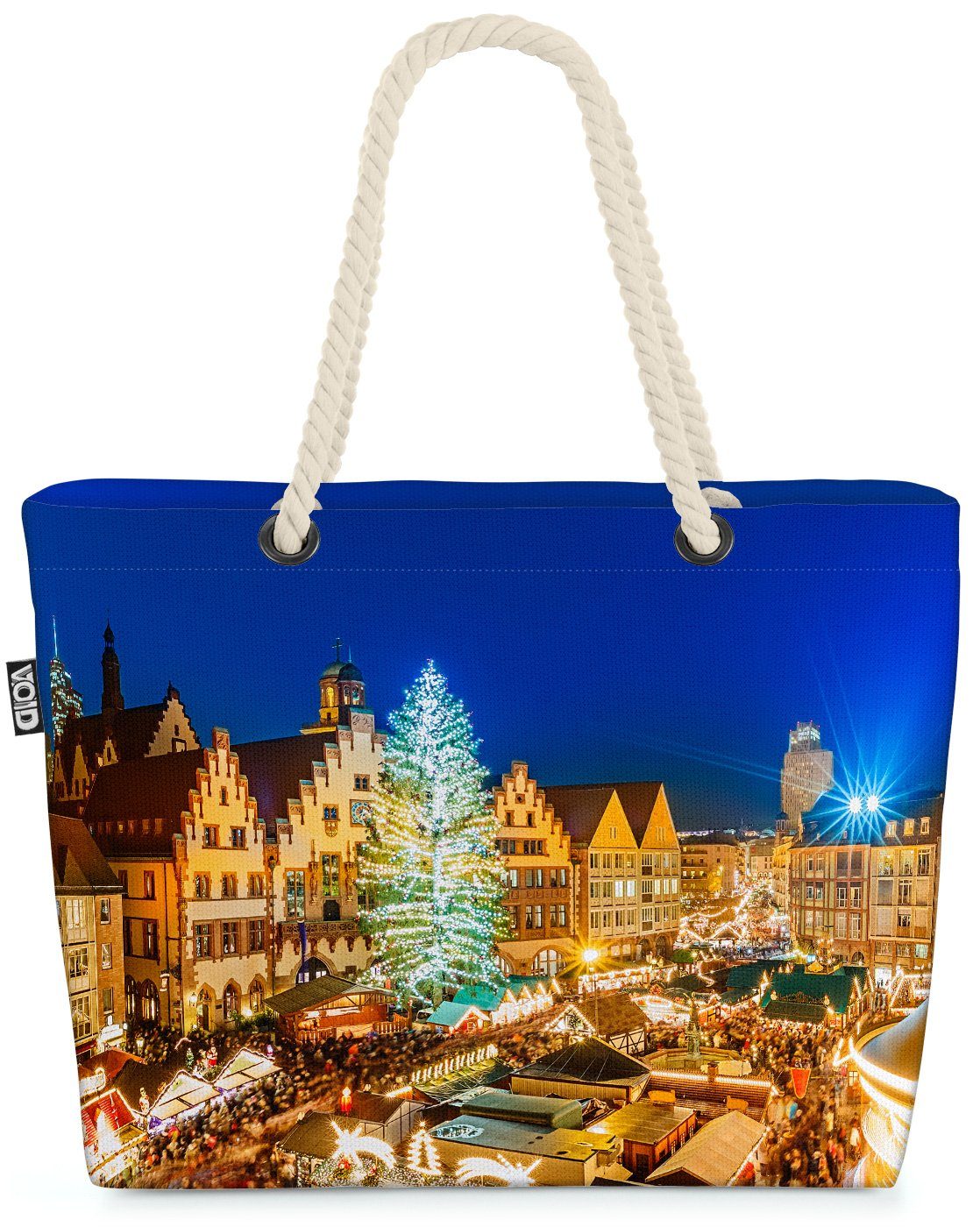 VOID Strandtasche (1-tlg), Weihnachtsmarkt Frankfurt Beach Bag Weihnachtsmarkt Frankfurt Christkindlmarkt