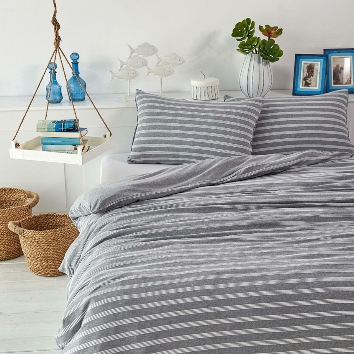 BETTWARENSHOP Bettwäsche Melangestreifen, Jersey, 3 teilig günstig online kaufen