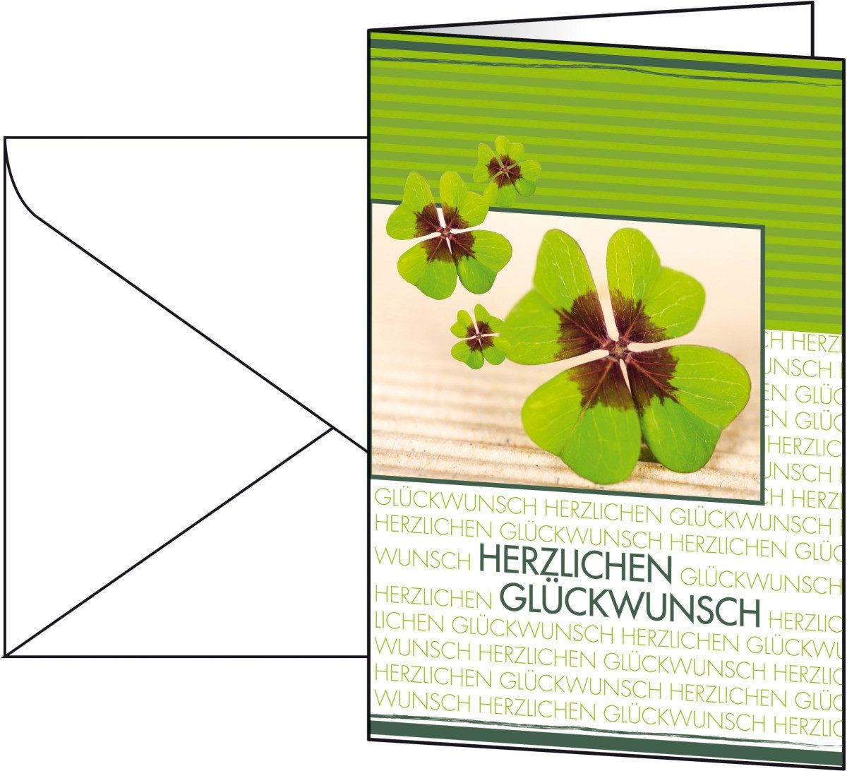 Sigel Designpapier Faltkarte Fortune 115x170mm 220g/qm VE=10 Stück incl. Umschläge