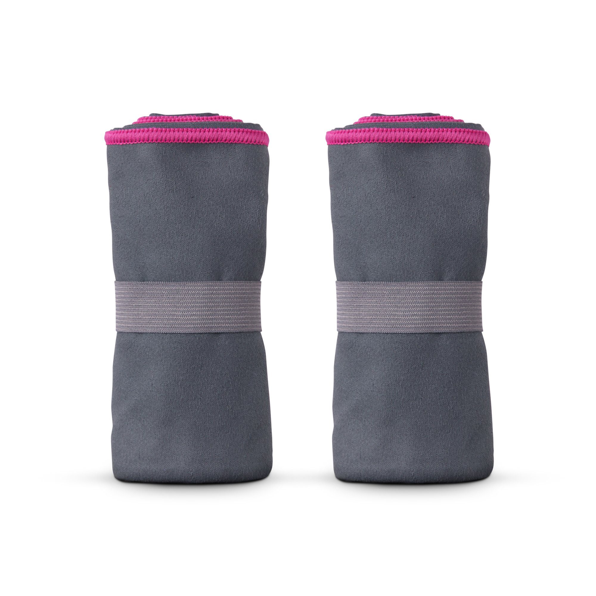 hemmy Fashion Sporthandtuch Sporttuch 2er Pack, ohne Tasche (2-St), Handtuch für Sport, Sauna, Fitness - Reisehandtuch - mit Spanngummi