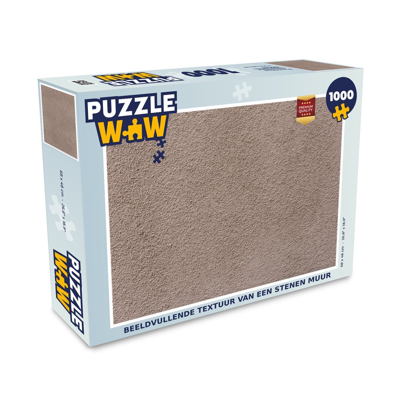 MuchoWow Puzzle Stein - Wand - Braun, 1000 Puzzleteile, Foto-Puzzle,  Bilderrätsel, Puzzlespiele, Klassisch