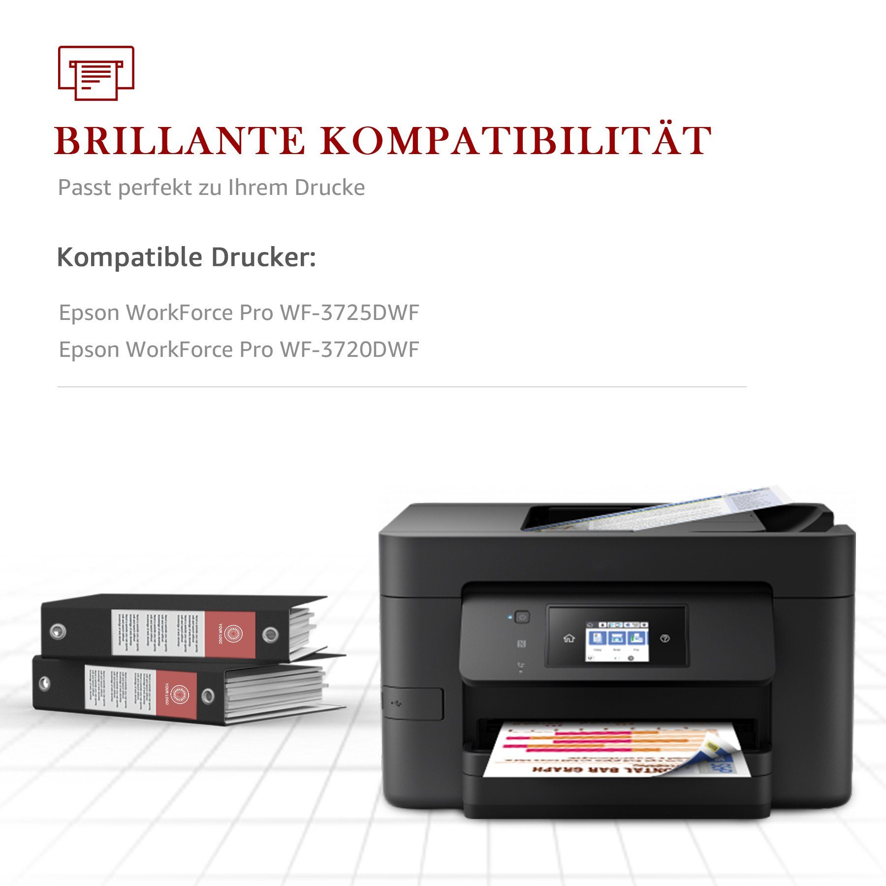 T3473 34 Toner Kingdom T3471 Schwarz-Cyan-Magenta-Gelb EPSON T3474 Tintenpatrone für XL ersetzt T3472