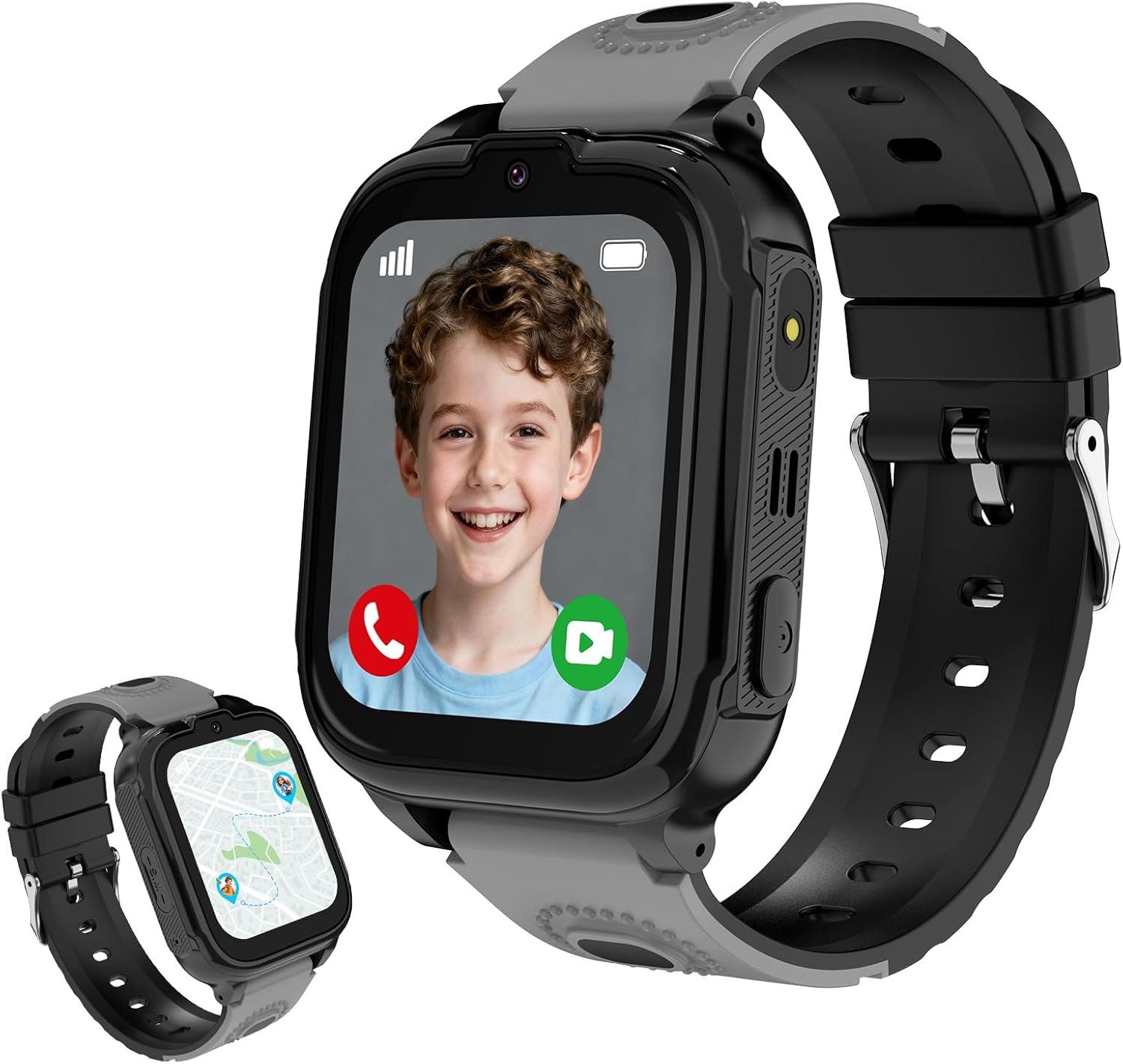 POFIBO Smartwatch (4,6 cm, sim-karte), 4G Kinder Smartwatch